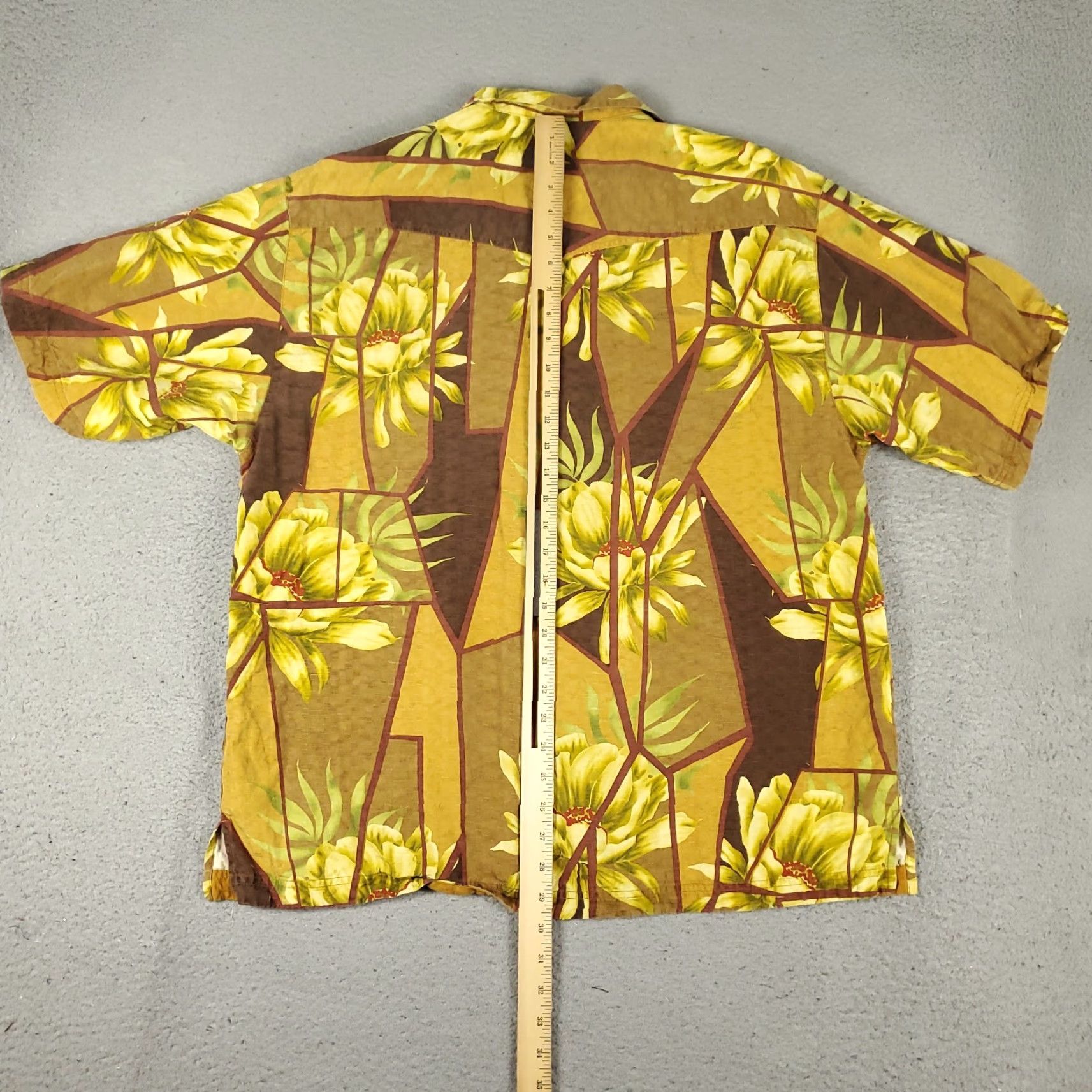 Tommy Bahama Tommy Bahama Shirt Mens XL Yellow Floral Silk Hawaiian Button Up Shirt Size US XL / EU 56 / 4 - 4 Thumbnail