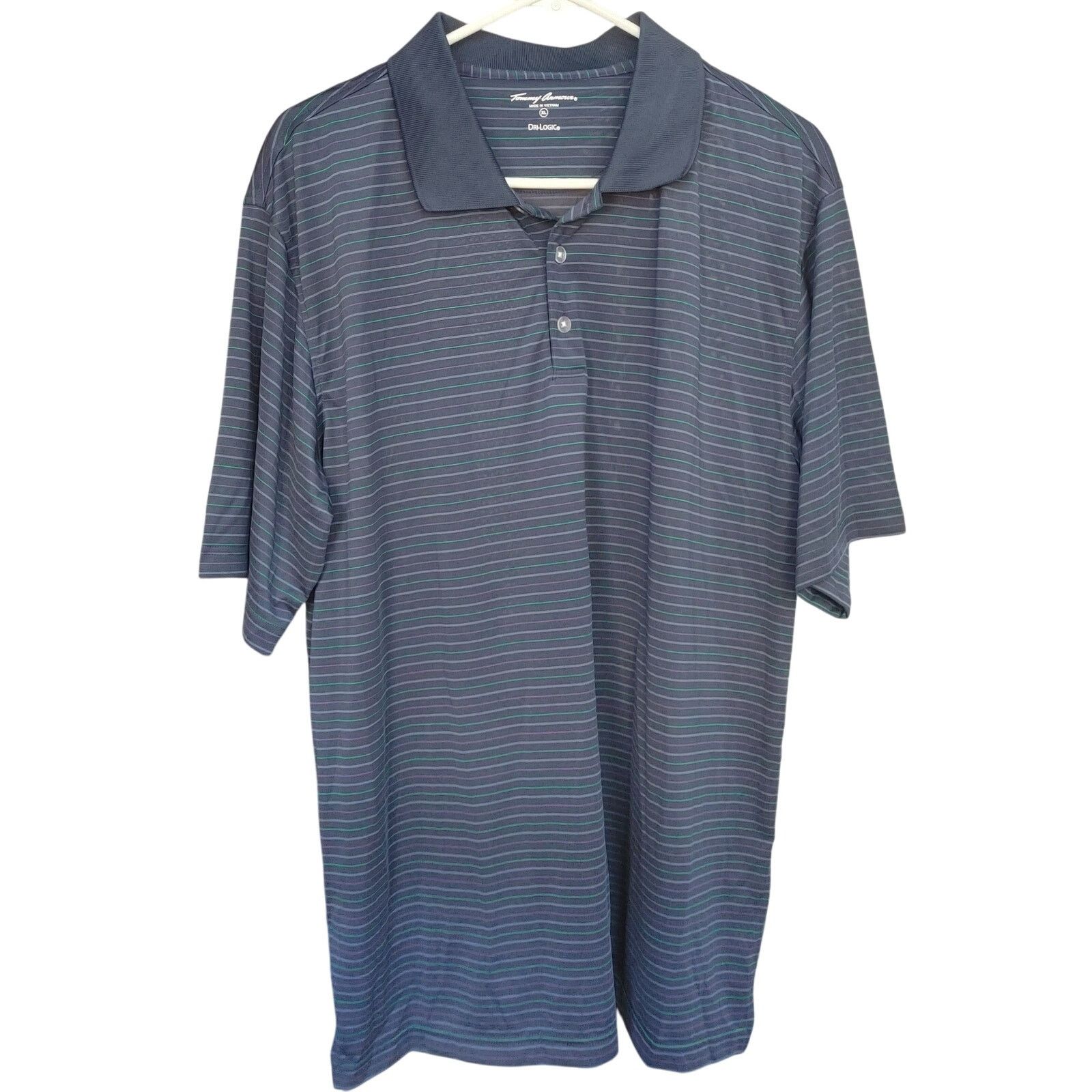 Other Tommy Amour Men's XL Blue/Green/Purple Striped Polo Shirt Size US XL / EU 56 / 4 - 1 Thumbnail