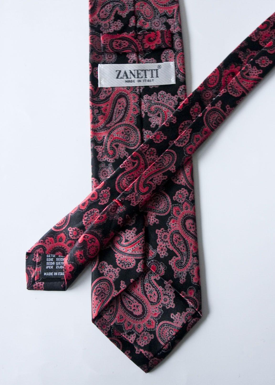 Altea Zanetti Tie 100% Silk Paisley Made in Italy Size ONE SIZE - 3 Thumbnail