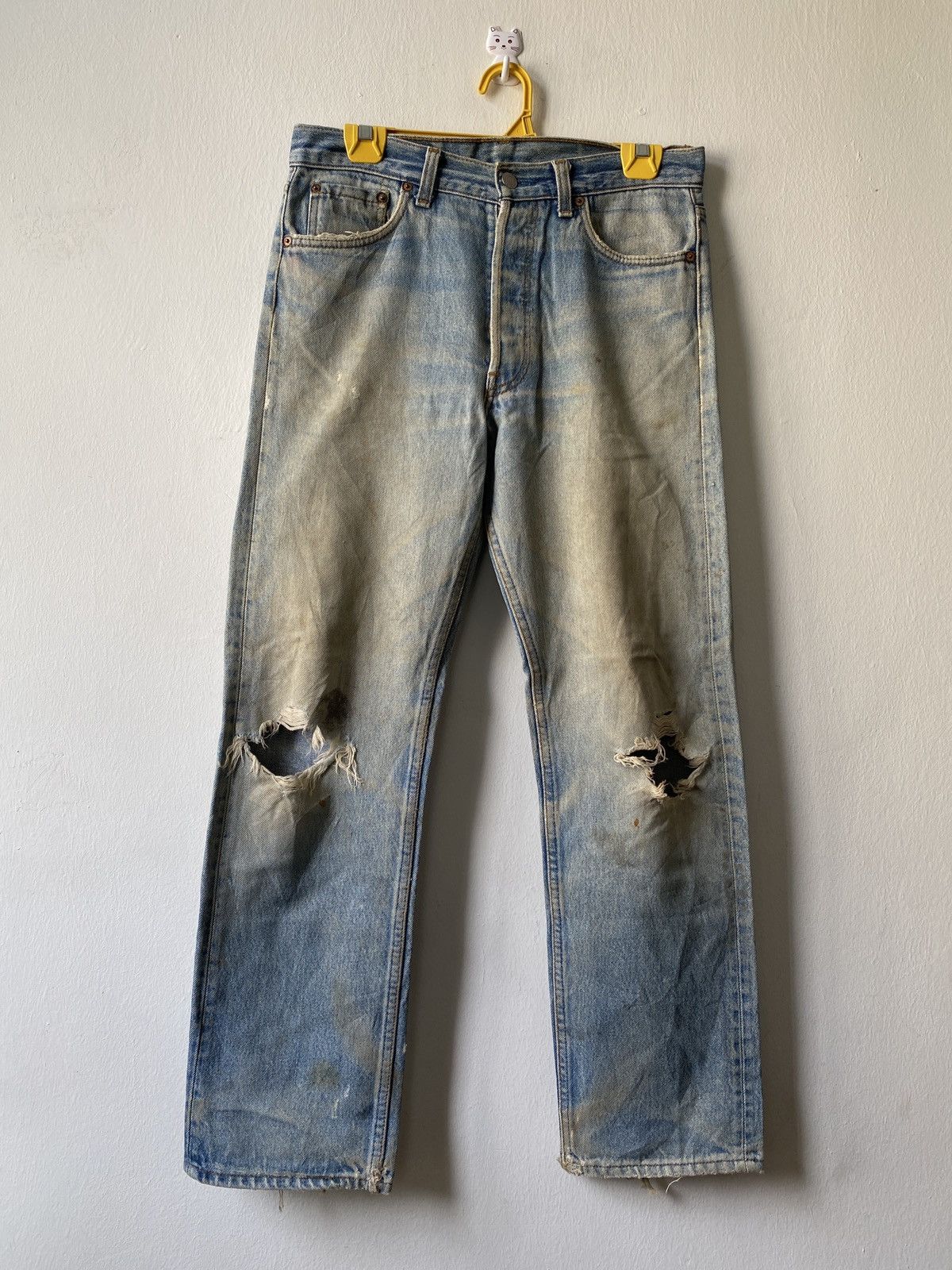 Levi's Vintage Levi’s 501 Top Button 524 Distressed Denim Size US 30 / EU 46 - 1 Thumbnail
