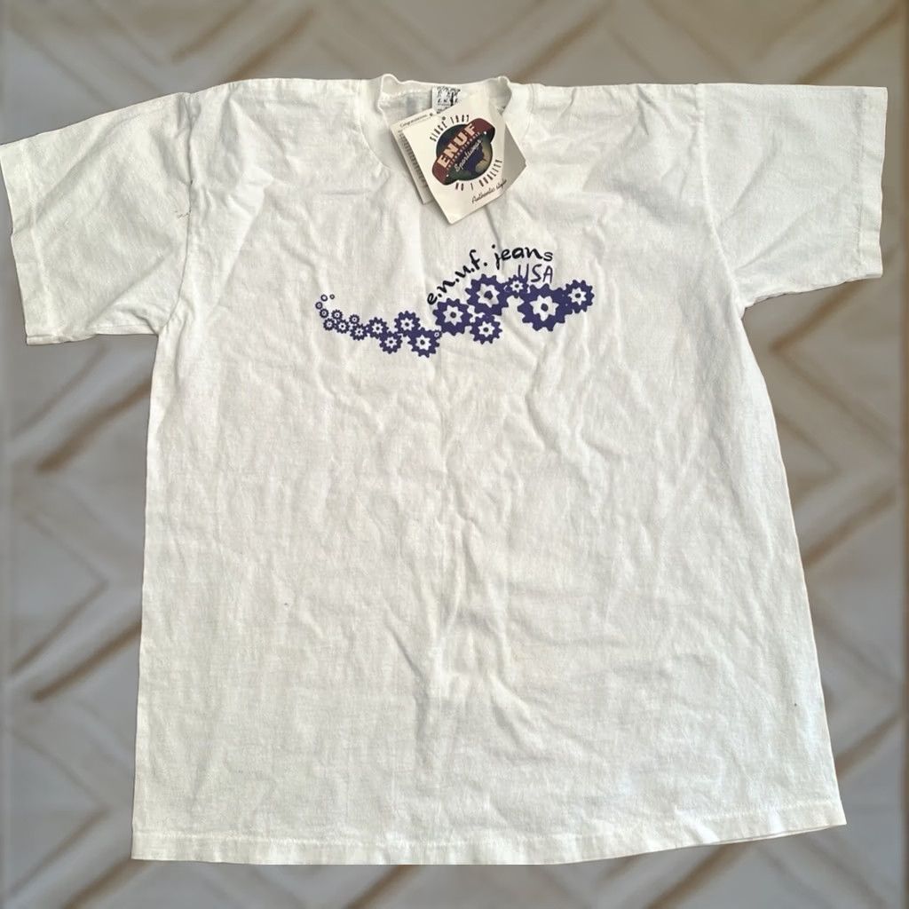 Vintage VINTAGE 90s ENUF Embroidered T-Shirt XL White Womens Unisex Adults NWT Single Stitch Size XL / US 12-14 / IT 48-50 - 1 Thumbnail