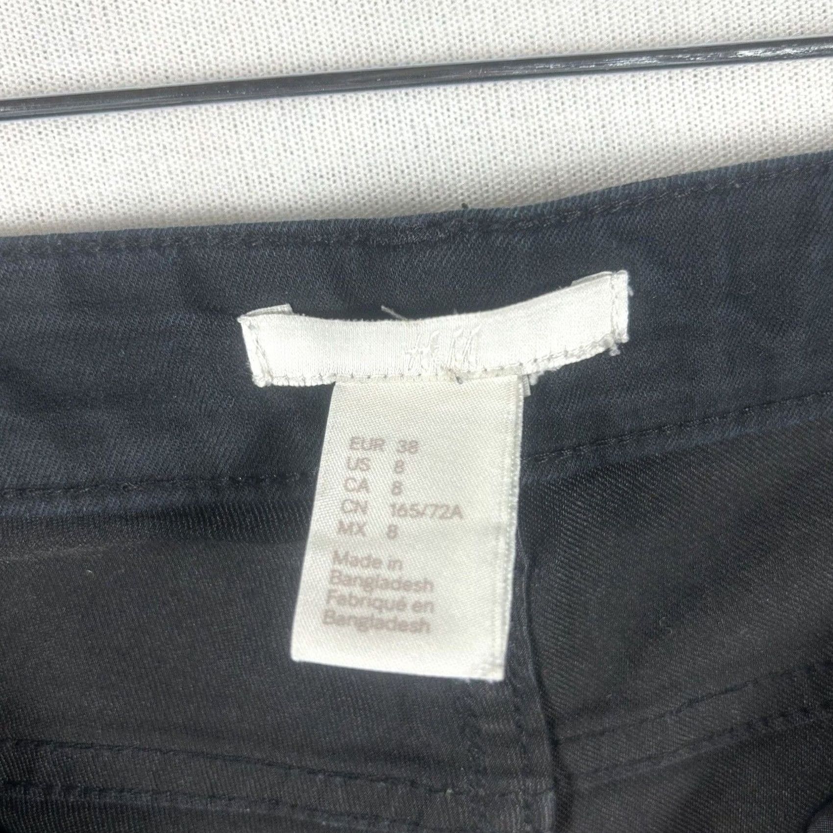 H&M H&M Chino Pants Skinny Womens Size 8 Black Cotton Stretch Casual Mid Rise Pants Womens Black 8 Skinny Chino Stretch Mid Rise Size 30" / US 8 / IT 44 - 3 Thumbnail