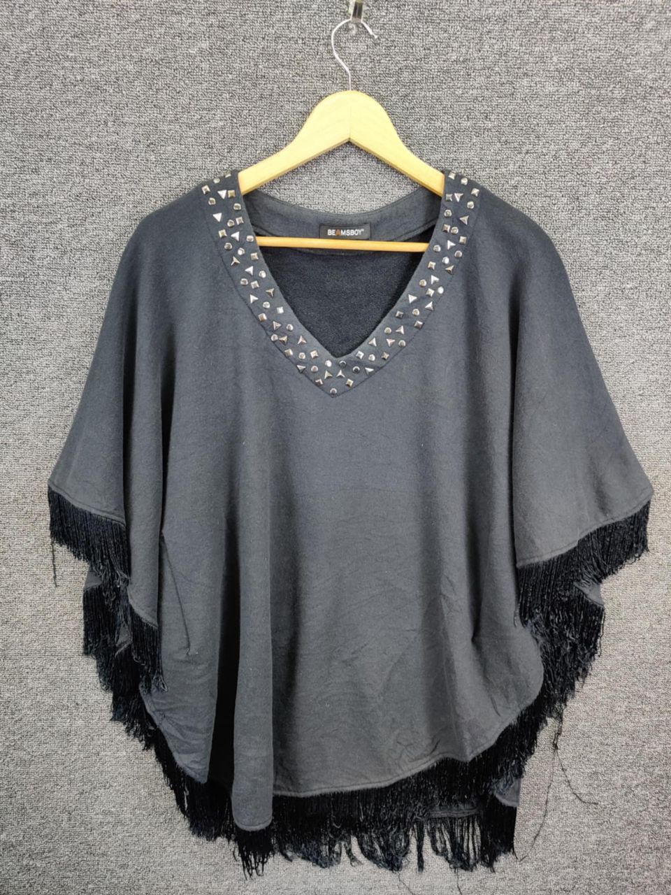 Beams Plus Vintage Beams Boy Studded Fringe Poncho Size US XL / EU 56 / 4 - 7 Thumbnail