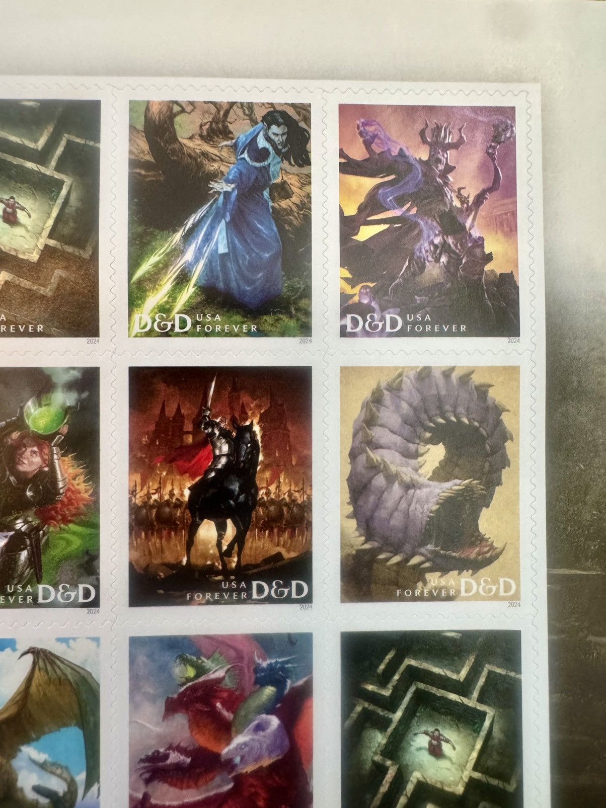 Brain Dead Dungeons & Dragons 2x Collectors Sheets of Stamps (2023) Size ONE SIZE - 7 Thumbnail