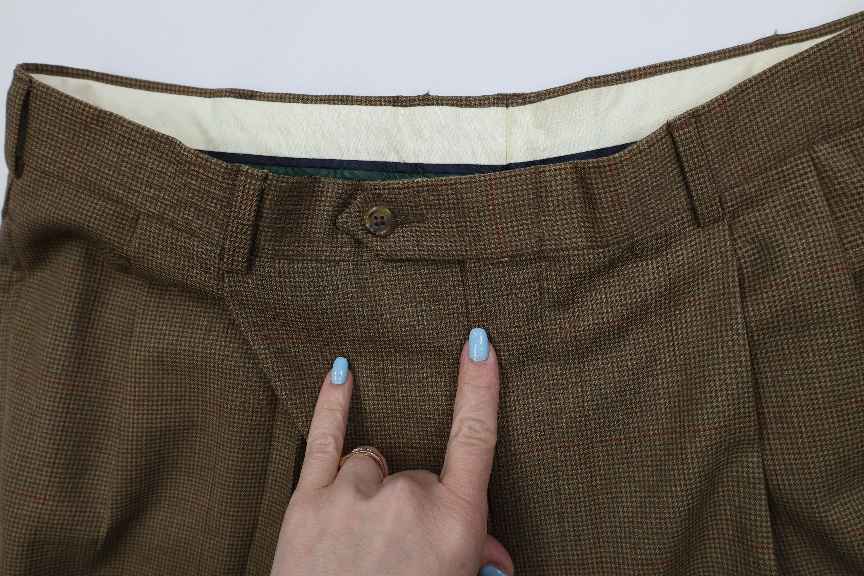 Tommy Hilfiger Vintage 90s Tommy Hilfiger Wool Knit Wide Leg Chino Pants Size US 36 / EU 52 - 7 Thumbnail