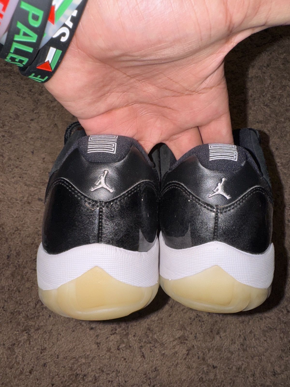 Jordan Brand Nike Air Jordan Retro 11 XI Low Baron Black White Graphite Size US 13 / EU 46 - 4 Thumbnail