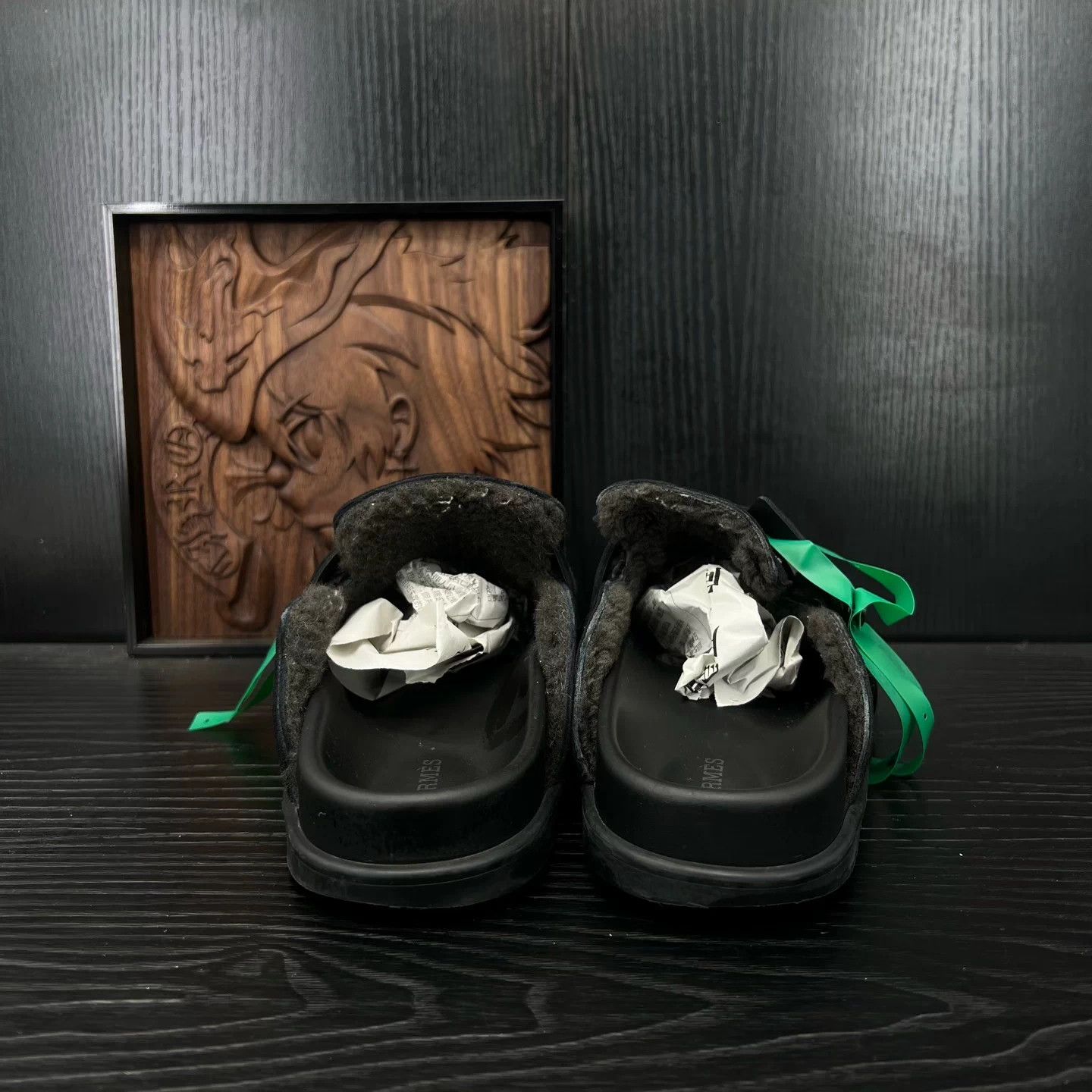 Hermes Hermès Toe Cap Suede Slides Black 37 Size US 6 / IT 36 - 5 Thumbnail