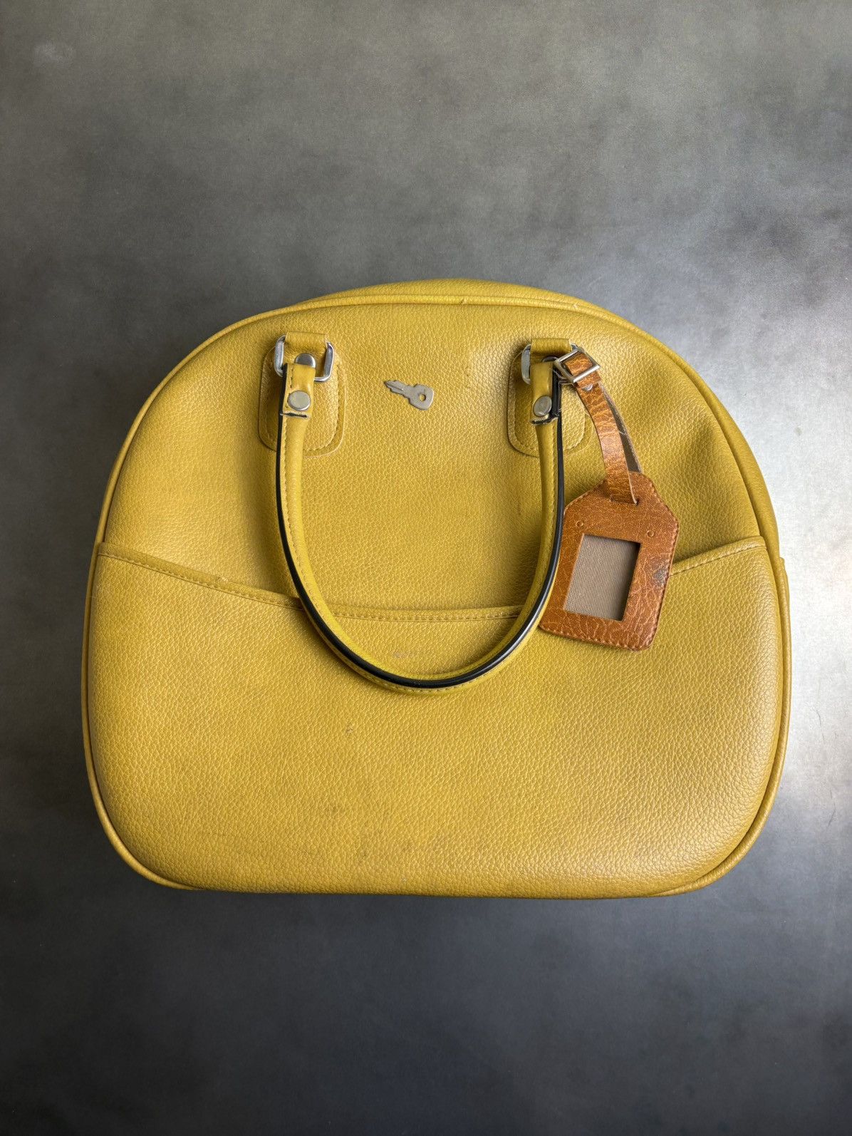 1970s Bowling Bag Vintage Briefcase Tote Bag Lock & Key