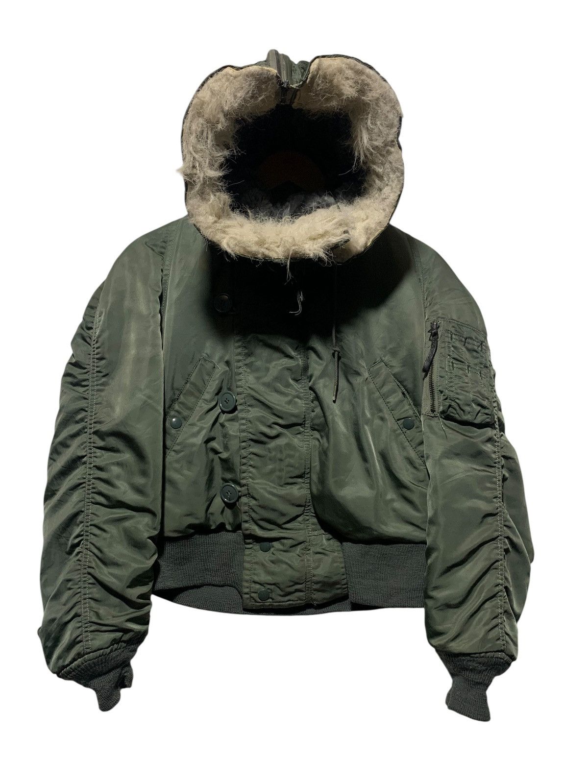 Vintage Alpha Industries N2B bomber fur jacket
