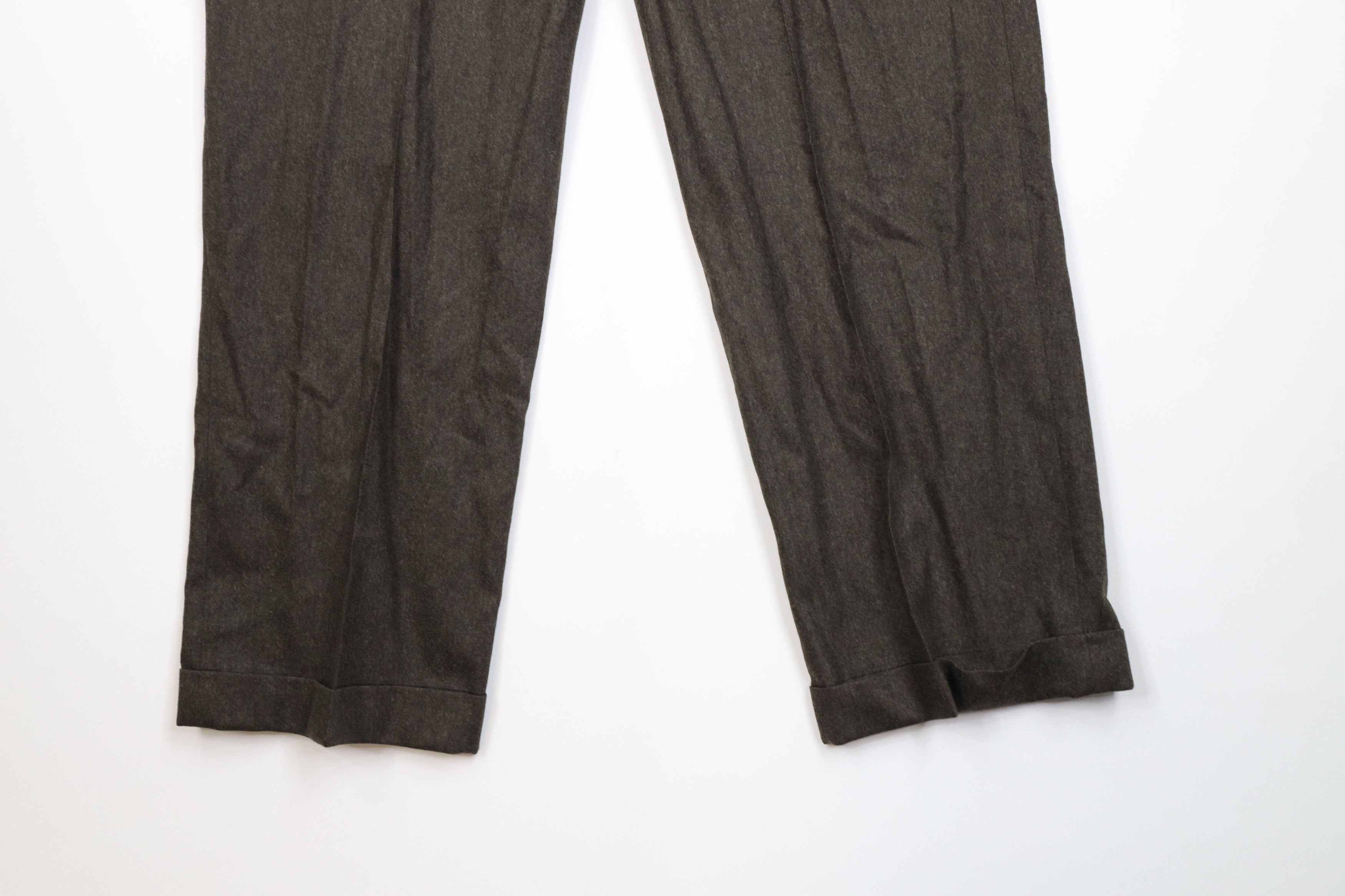 Vintage Vintage 90s Streetwear Cuffed Wide Leg Chino Pants Green Size US 38 / EU 54 - 12 Thumbnail