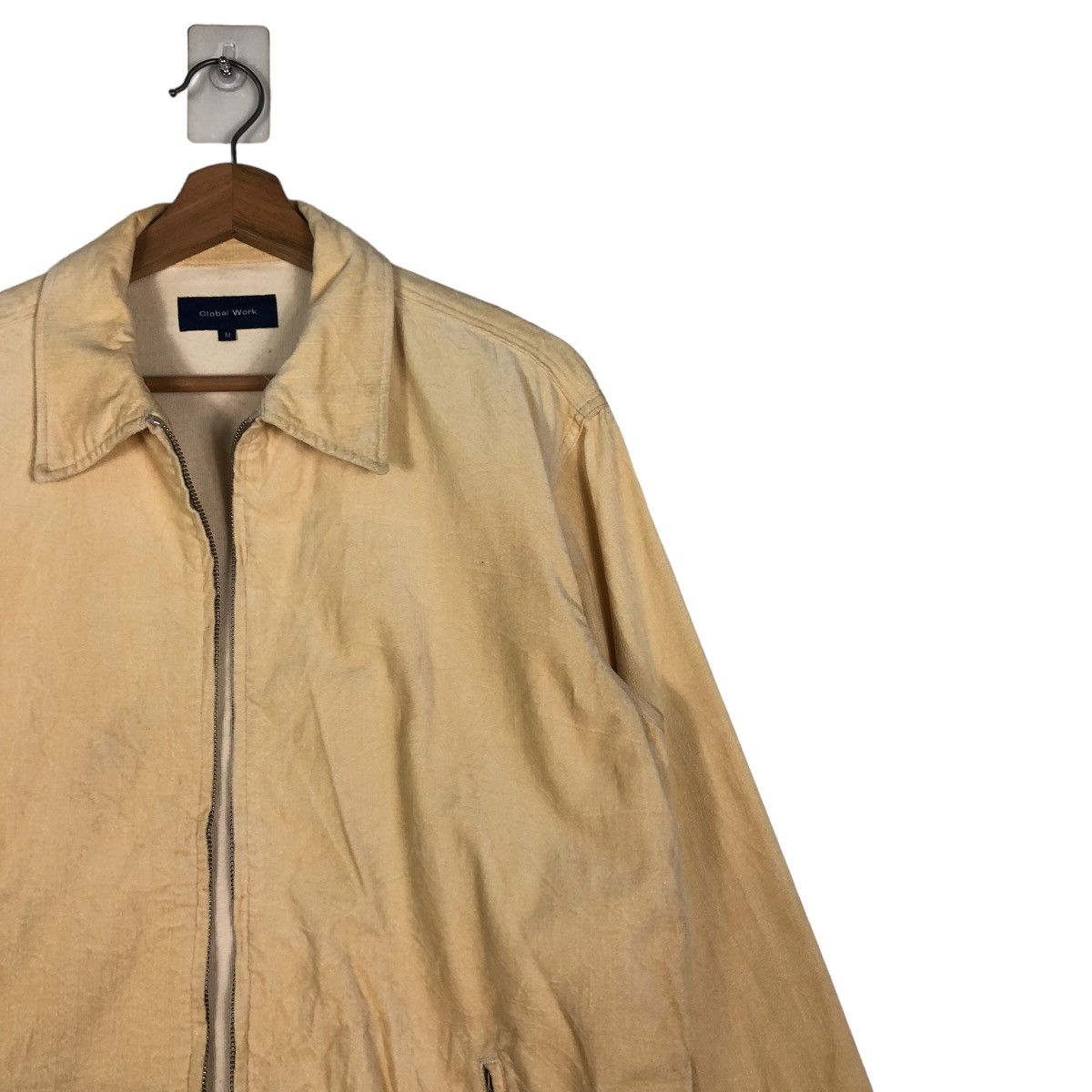 Japanese Brand Vintage Velvet Zipper Jacket Global Work Japan Issey Miyake Size US M / EU 48-50 / 2 - 6 Thumbnail