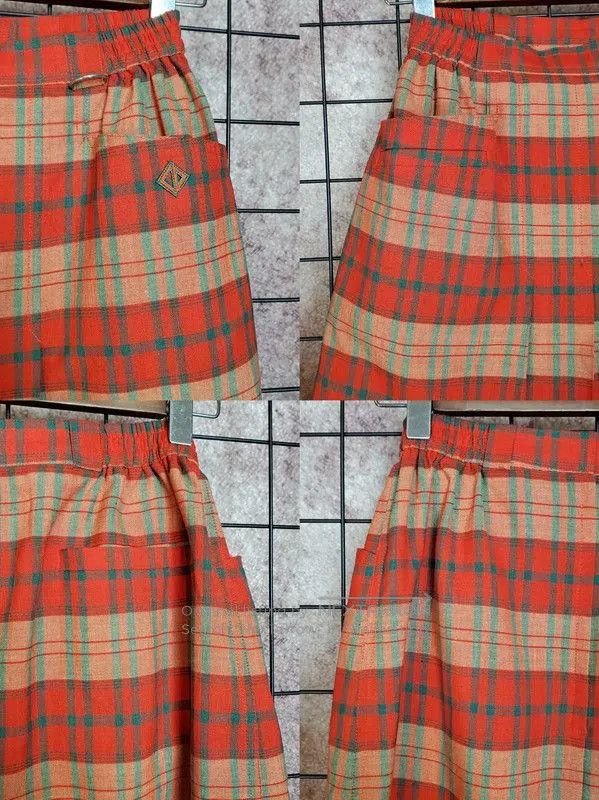 Dior Dior Embroidered Red Plaid Skirt . Size 26" / US 2 / IT 38 - 4 Thumbnail