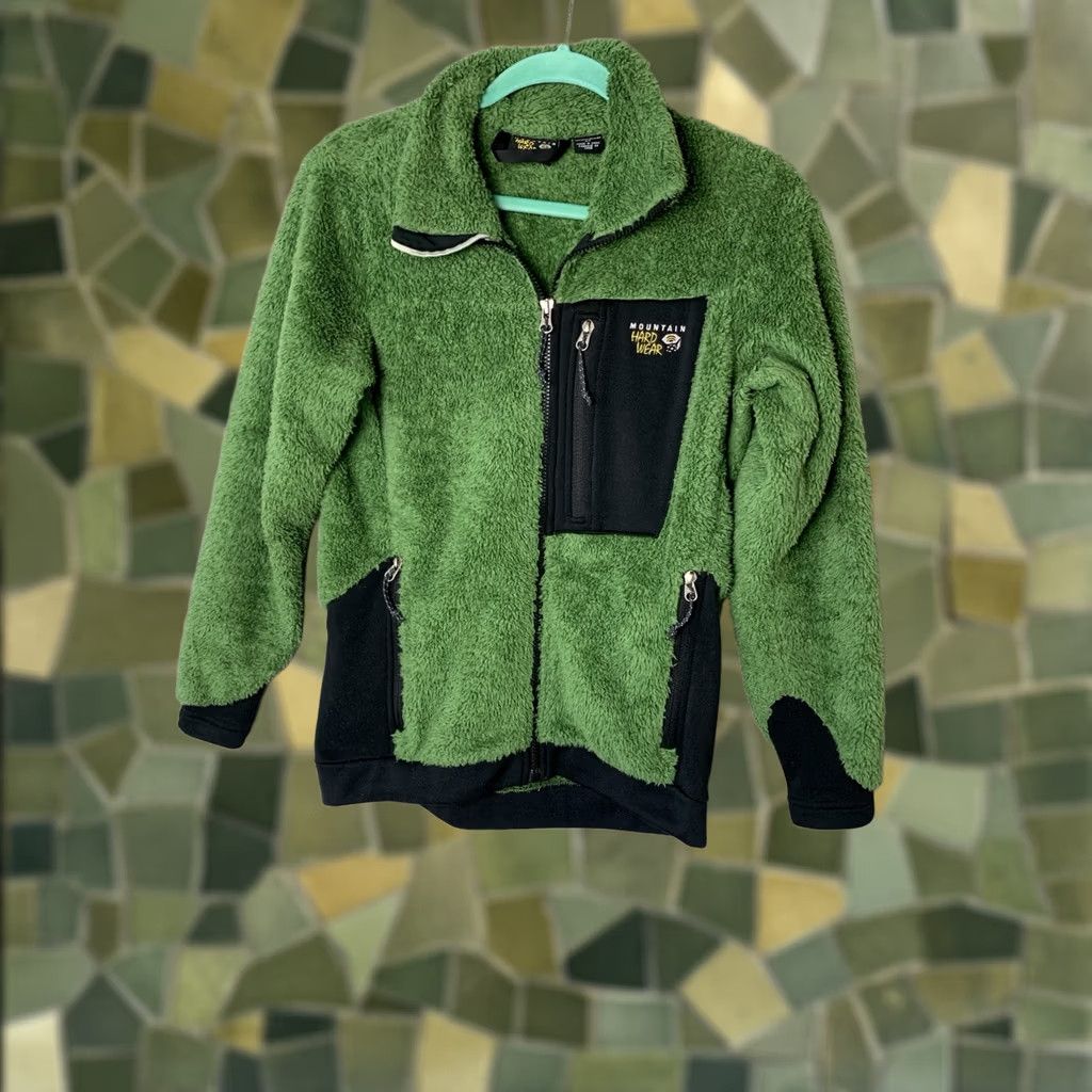 Mountain Hardwear VINTAGE Mountain Hardwear Jacket Womans Small Green Black Monkey Man Hi Pile Full Zip Size S / US 4 / IT 40 - 1 Thumbnail