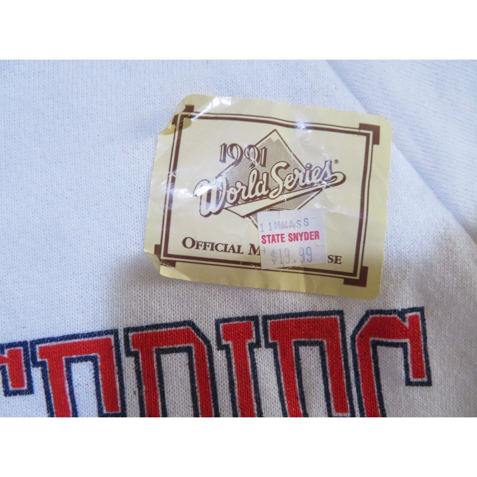 Fruit Of The Loom Minnesota Twins World Series 1991 Sweatshirt, MLB, Sz M Size US M / EU 48-50 / 2 - 4 Thumbnail