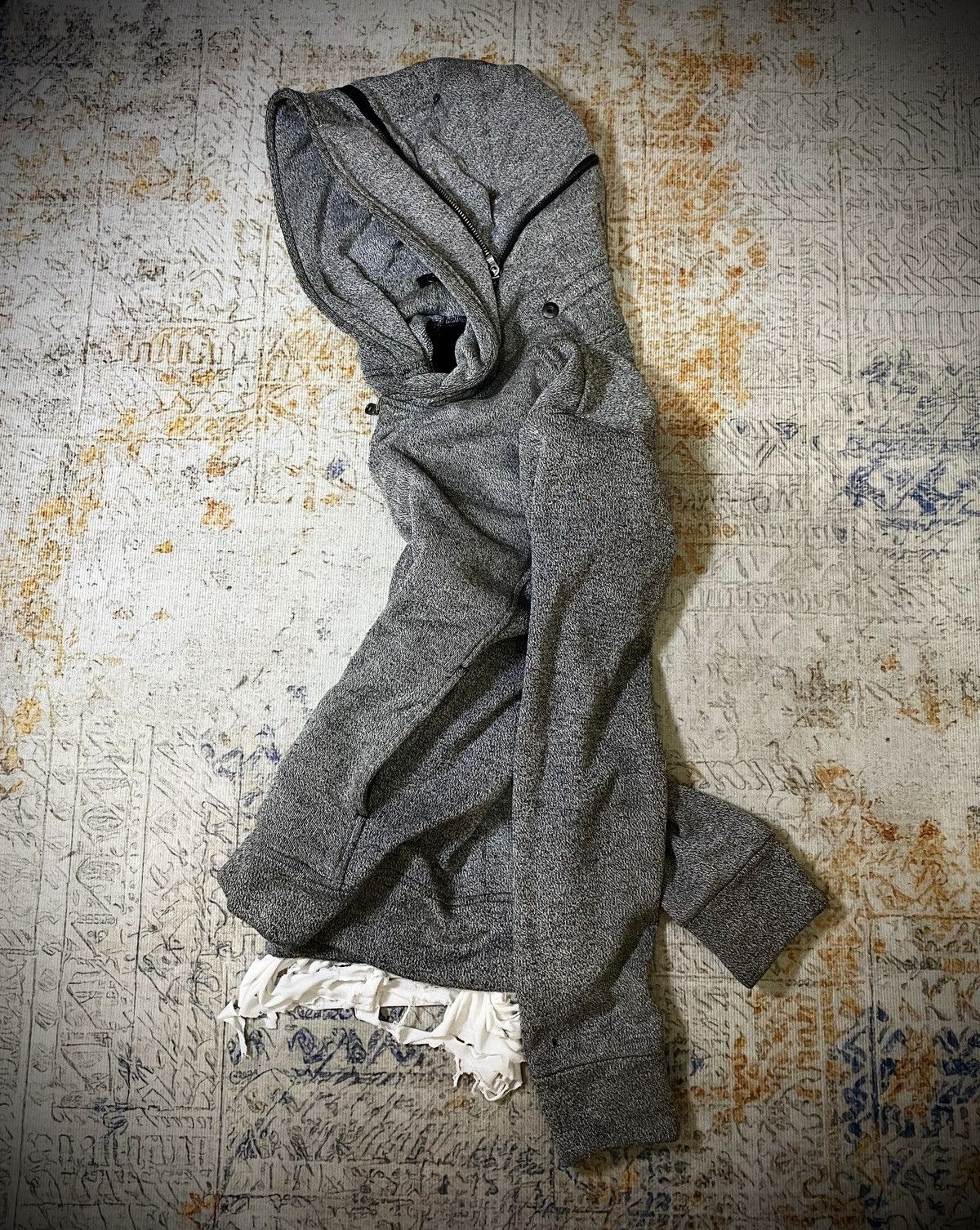 GOSTAR DE FUGA 2000s Fuga Asymmetric Destroy Double Zip Hoodie Iswn style Size US M / EU 48-50 / 2 - 2 Thumbnail