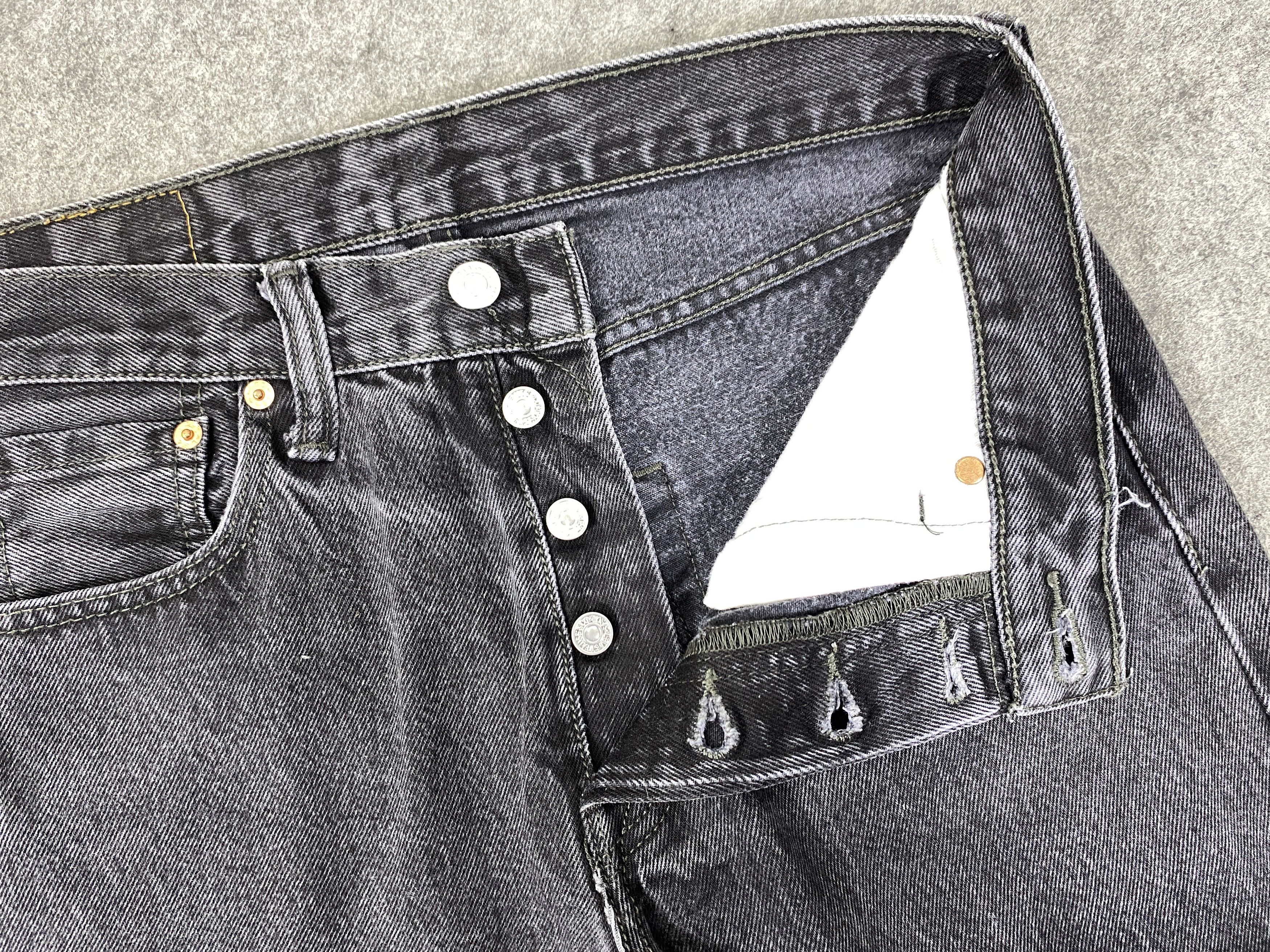 Levi's Black Vintage Levis 501 Jeans 30x30 - JN3150 Size US 30 / EU 46 - 6 Thumbnail