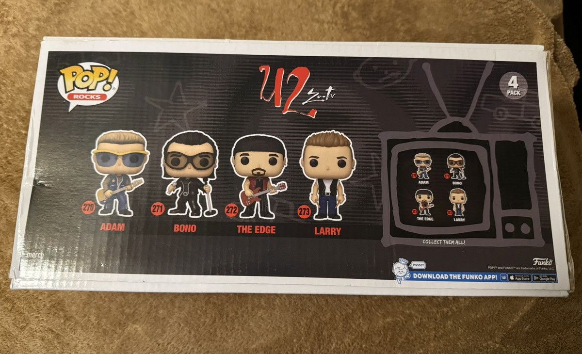 POP MART Funko Pop U2 set of 4, New in Box! Bono, Adam, Larry, Edge Size ONE SIZE - 6 Thumbnail