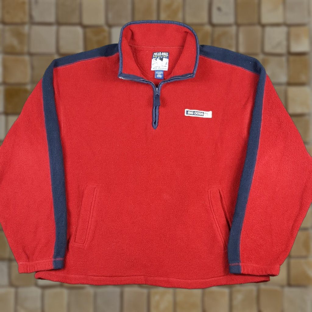 Big Dogs Y2K Big Dogs Polar Fleece 1/4 Zip Size M Vintage Pullover Windbreaker Jacket Red Size US M / EU 48-50 / 2 - 1 Thumbnail