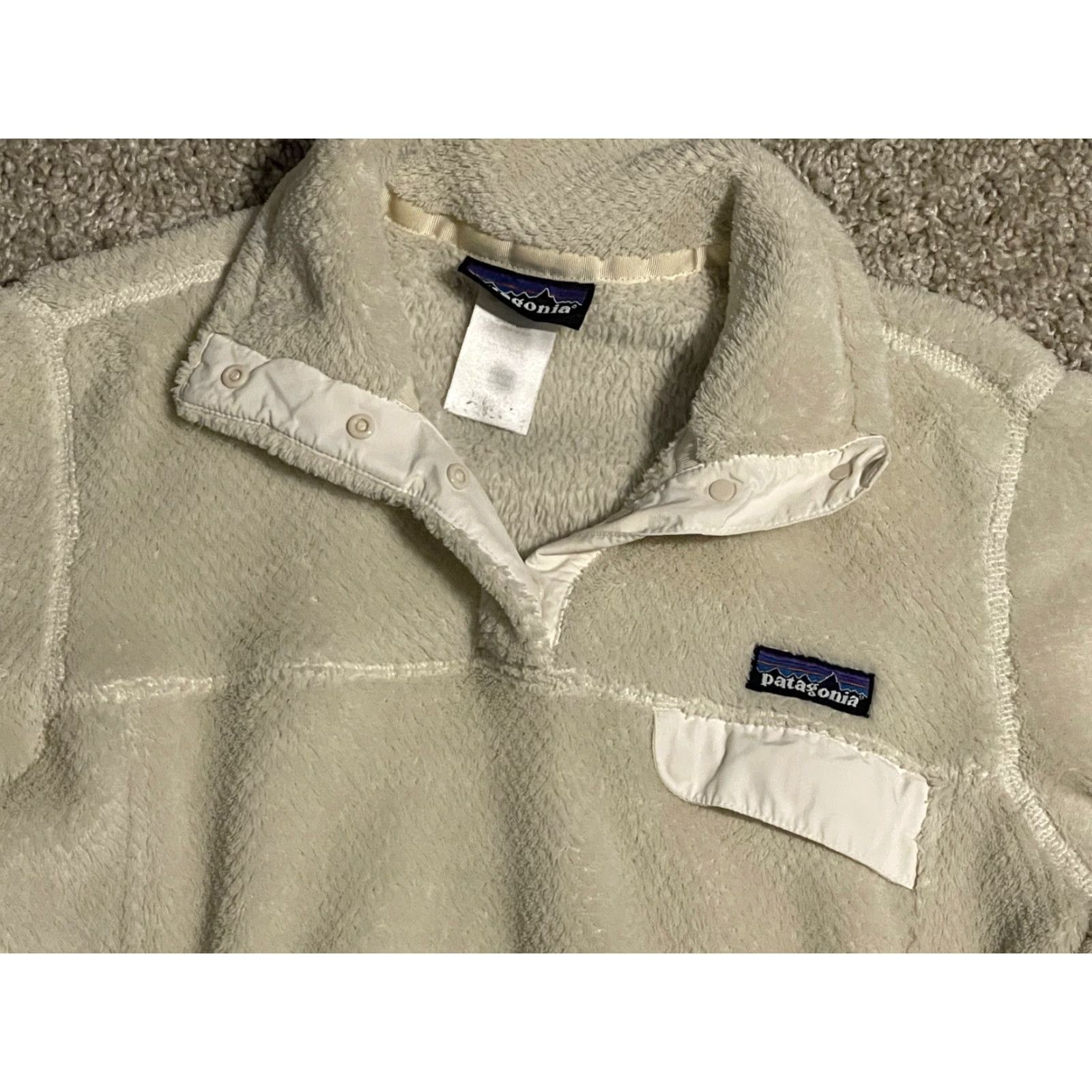 Patagonia Patagonia Jacket Womens S Cream Polartec Fleece Re Tool Snap T Pullover Size S / US 4 / IT 40 - 2 Thumbnail
