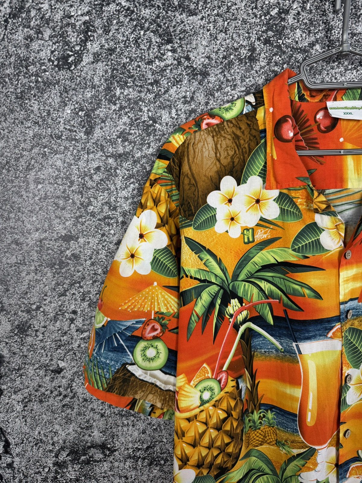 Vintage Men’s Hawaiian Short Sleeve Shirt Overprint Hawaii Crazy Size US XXL / EU 58 / 5 - 3 Thumbnail