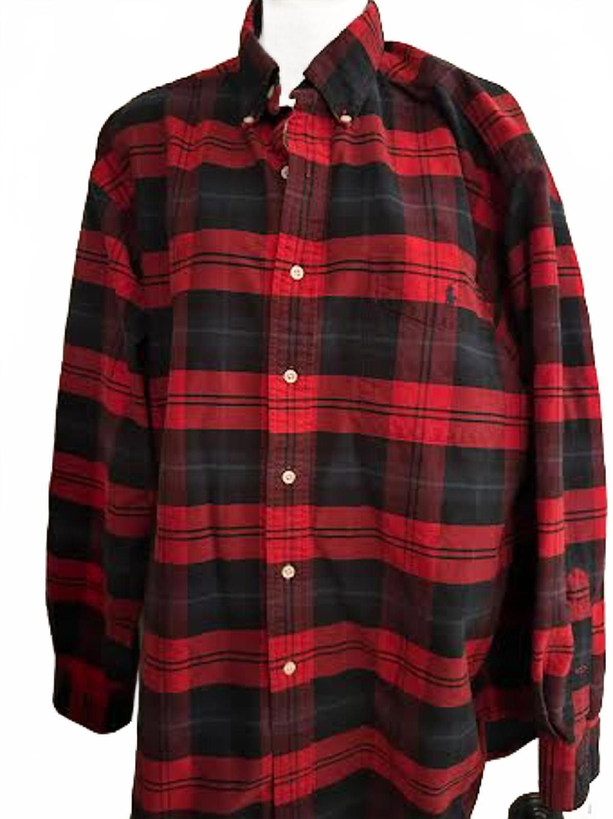 Polo Ralph Lauren Ralph Lauren Red Black Plaid Flannel Big Shirt Men’s M Size US M / EU 48-50 / 2 - 1 Thumbnail
