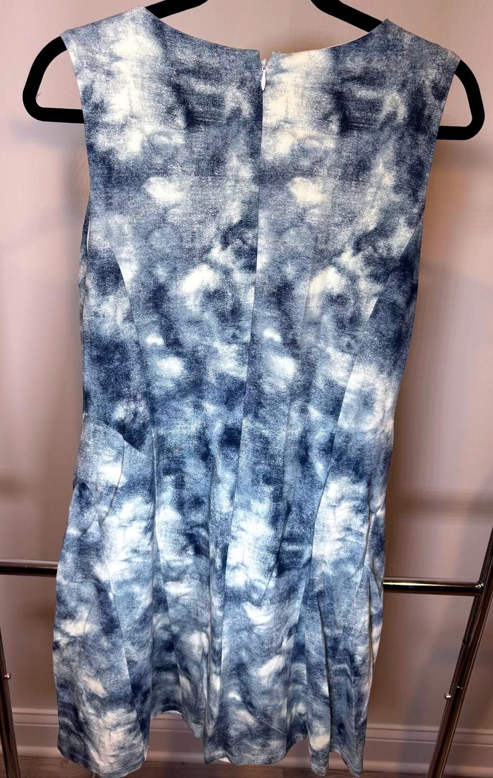 Designer Lysse Blue Tie-Dye Dress - Stylish Summer Wear, Size M Size M / US 6-8 / IT 42-44 - 2 Thumbnail