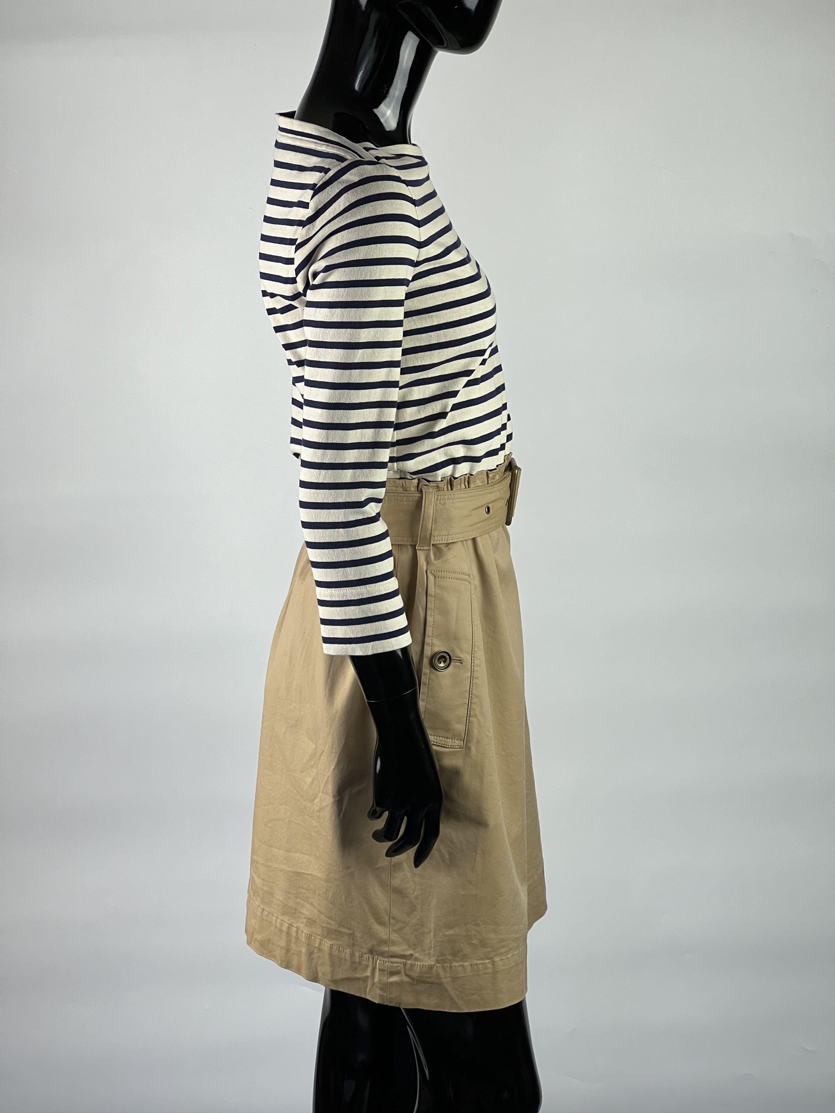 Burberry Burberry Brit Striped Belted Cotton Dress Size XS Size XS / US 0-2 / IT 36-38 - 2 Thumbnail
