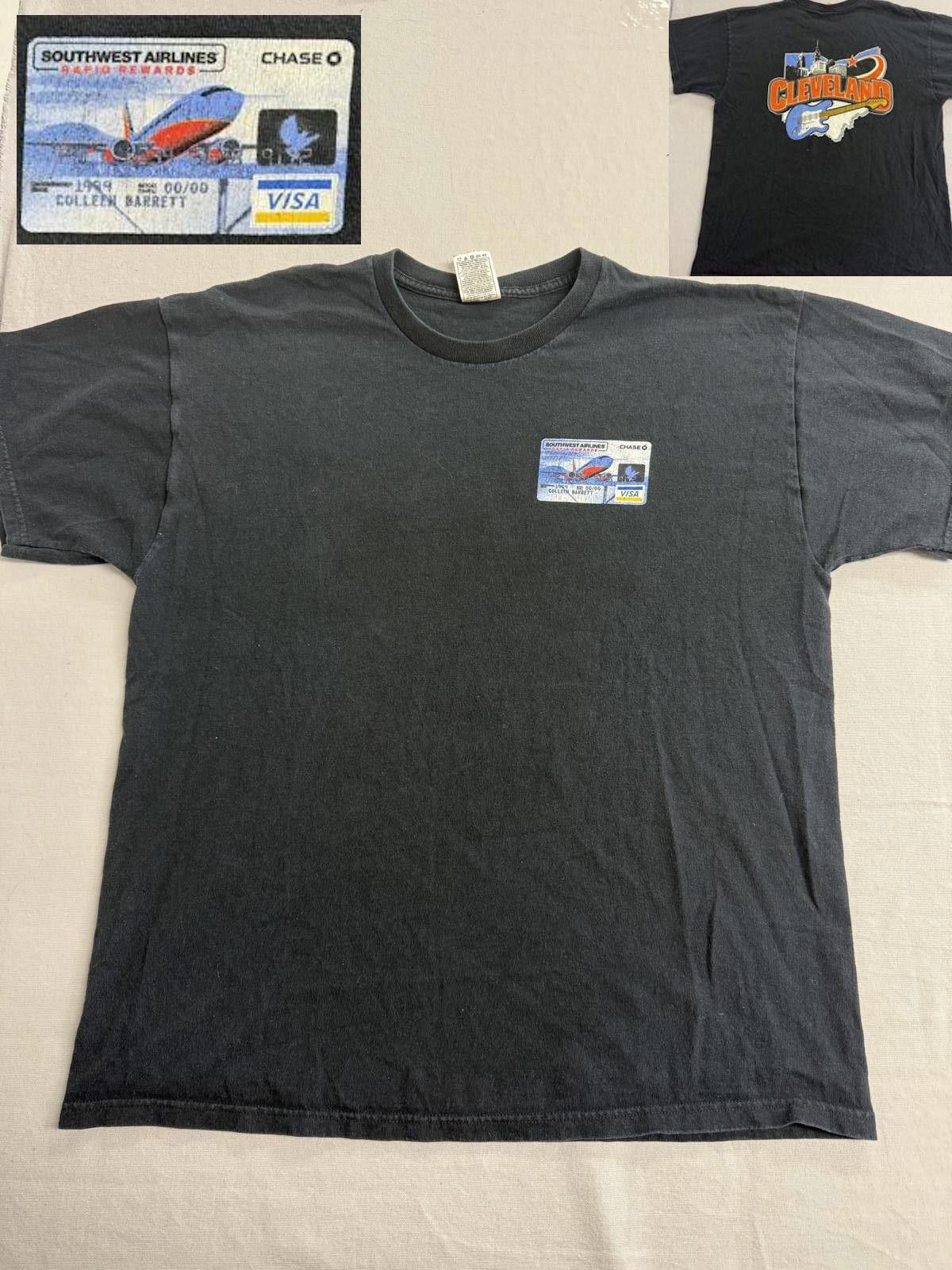 Fruit Of The Loom Y2K Southwest Airlines CC T-shirt - Cleveland Rocks Skyline Size US XL / EU 56 / 4 - 1 Thumbnail