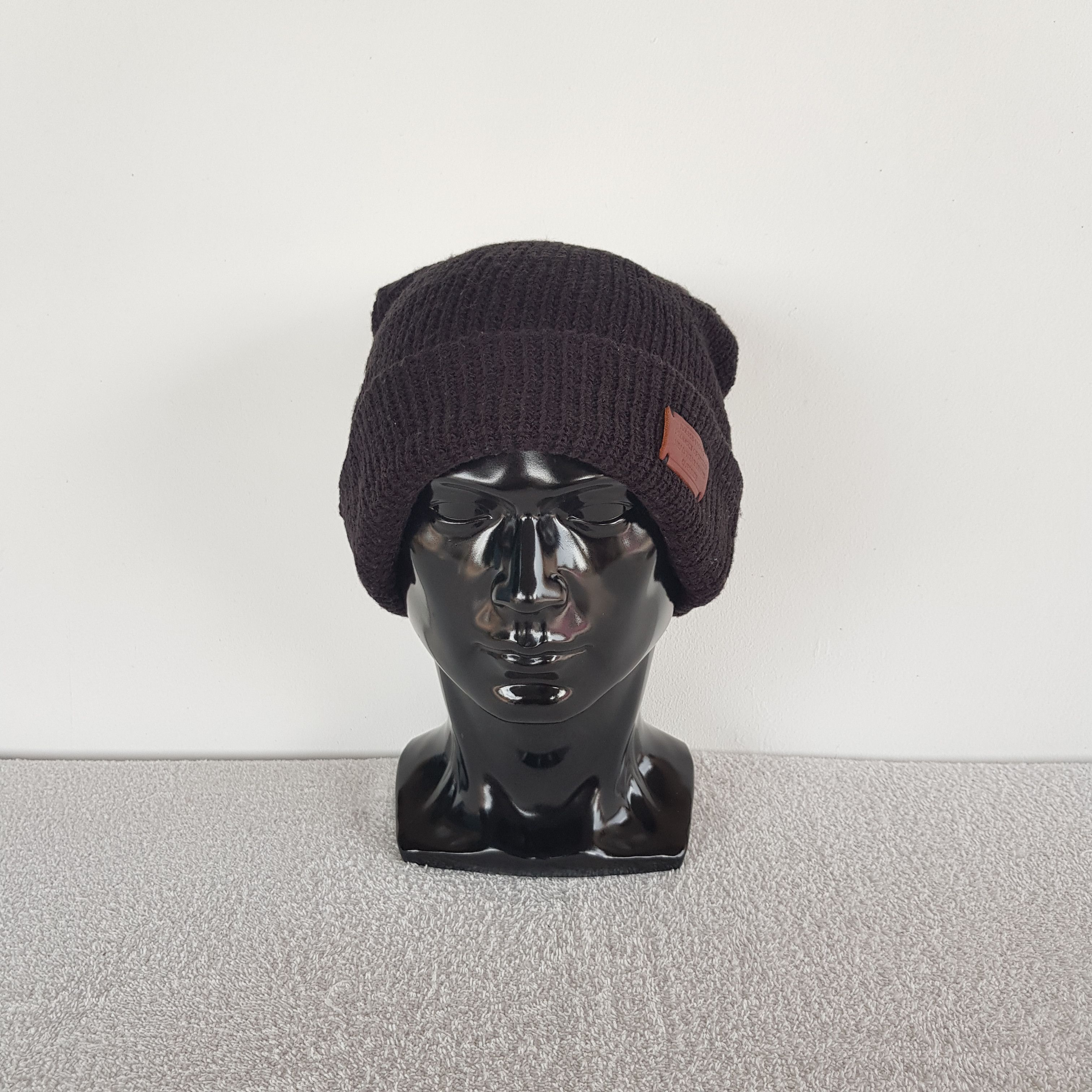 Homespun Knitwear Vintage Override Beanie Japanese Ribbed Knit Snow Caps Hats Size ONE SIZE - 2 Thumbnail