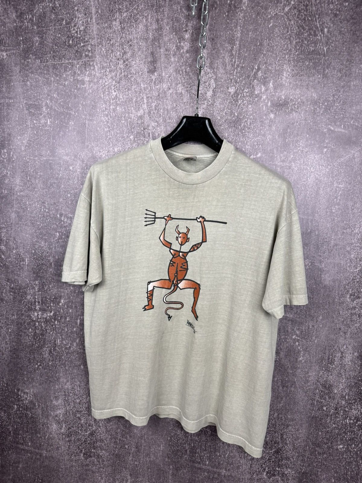 Other Vintage cesar manrique devil el Diablo art t shirt tee Size US XL / EU 56 / 4 - 6 Thumbnail