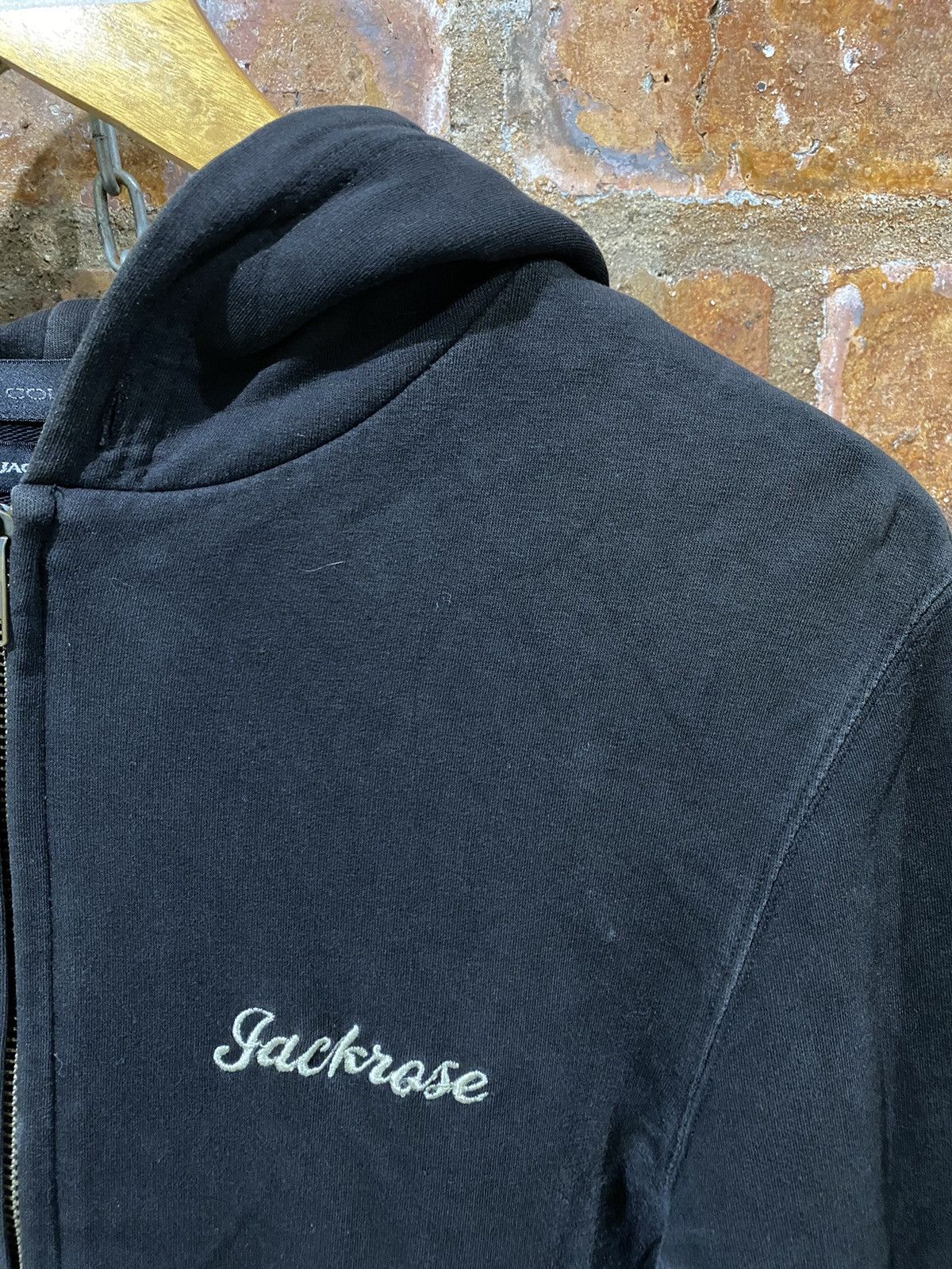 JACKROSE × Japanese Brand × Shellac 2000s Jackrose X Collars skull cross bone death hoodie Size US M / EU 48-50 / 2 - 10 Thumbnail