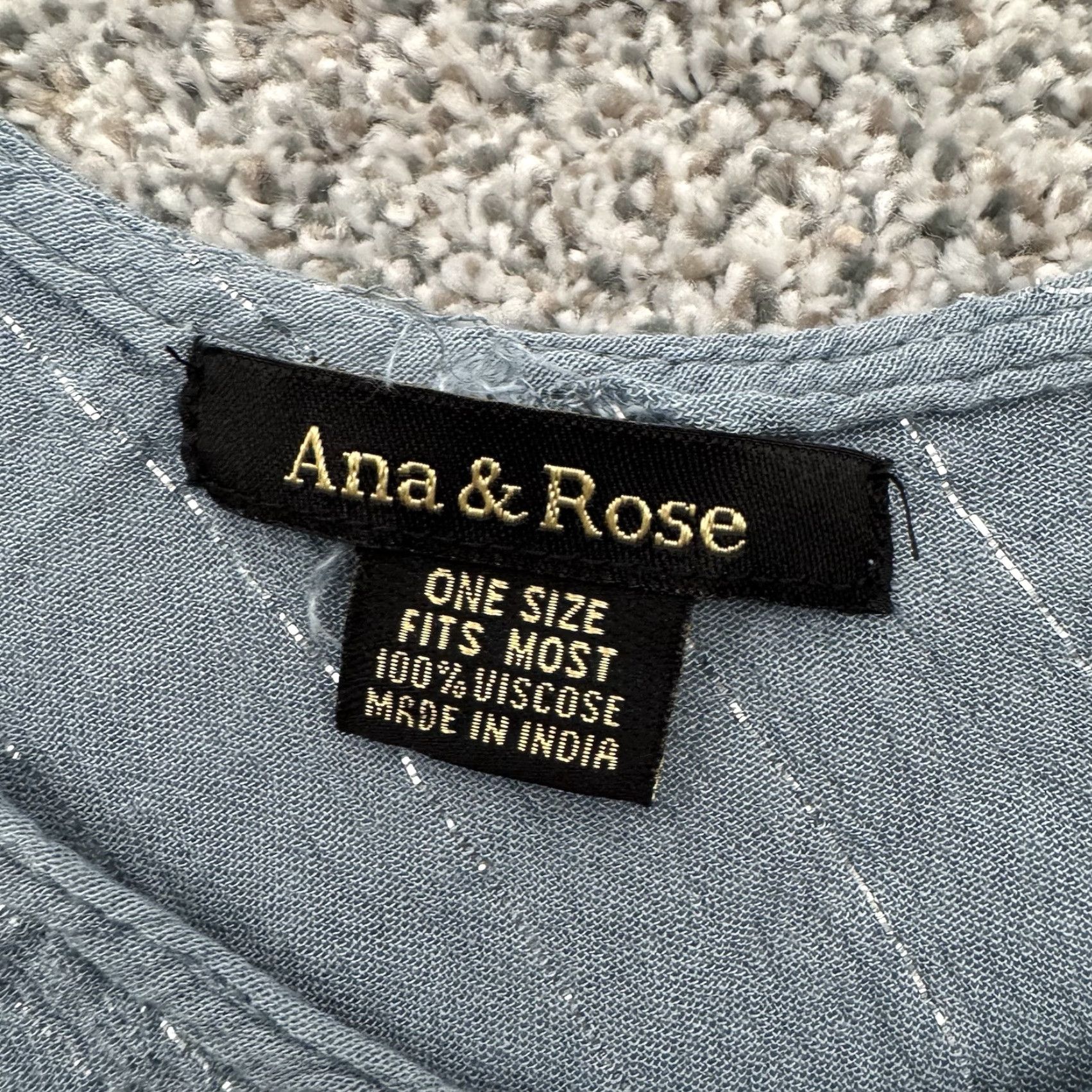 Vintage Ana & Rose Boho Lagenlook Top Women One Size Ombre Flowy Festival Hippie Artsy Asymmetrical Tunic Blouse Size ONE SIZE - 3 Thumbnail