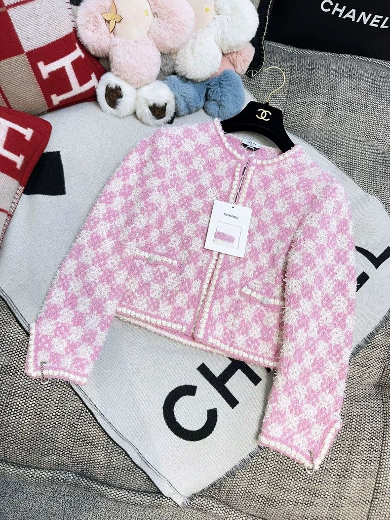Chanel Chanel 23s spring and summer pink checkerboard checkered d Size XXS / US 00 / IT 34 - 7 Thumbnail