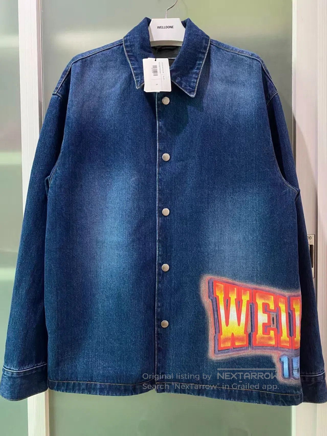 WE11DONE we11done Flame Spray Paint Denim Longsleeve. Size US S / EU 44-46 / 1 - 1 Thumbnail