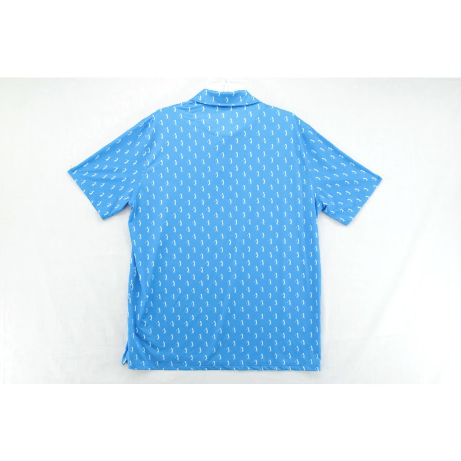 Vintage Damipow Premium Polo Shirts Men Large Blue Performance Allover Golfer Print Polo Shirt Mens Large Blue Golfer Print Premium Damipow Size US L / EU 52-54 / 3 - 4 Thumbnail