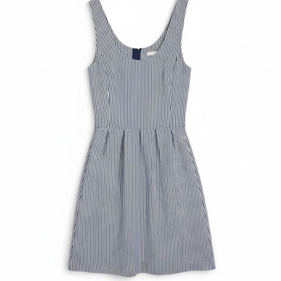 Banana Republic Blue & White Striped Flared Summer Dress 00P
