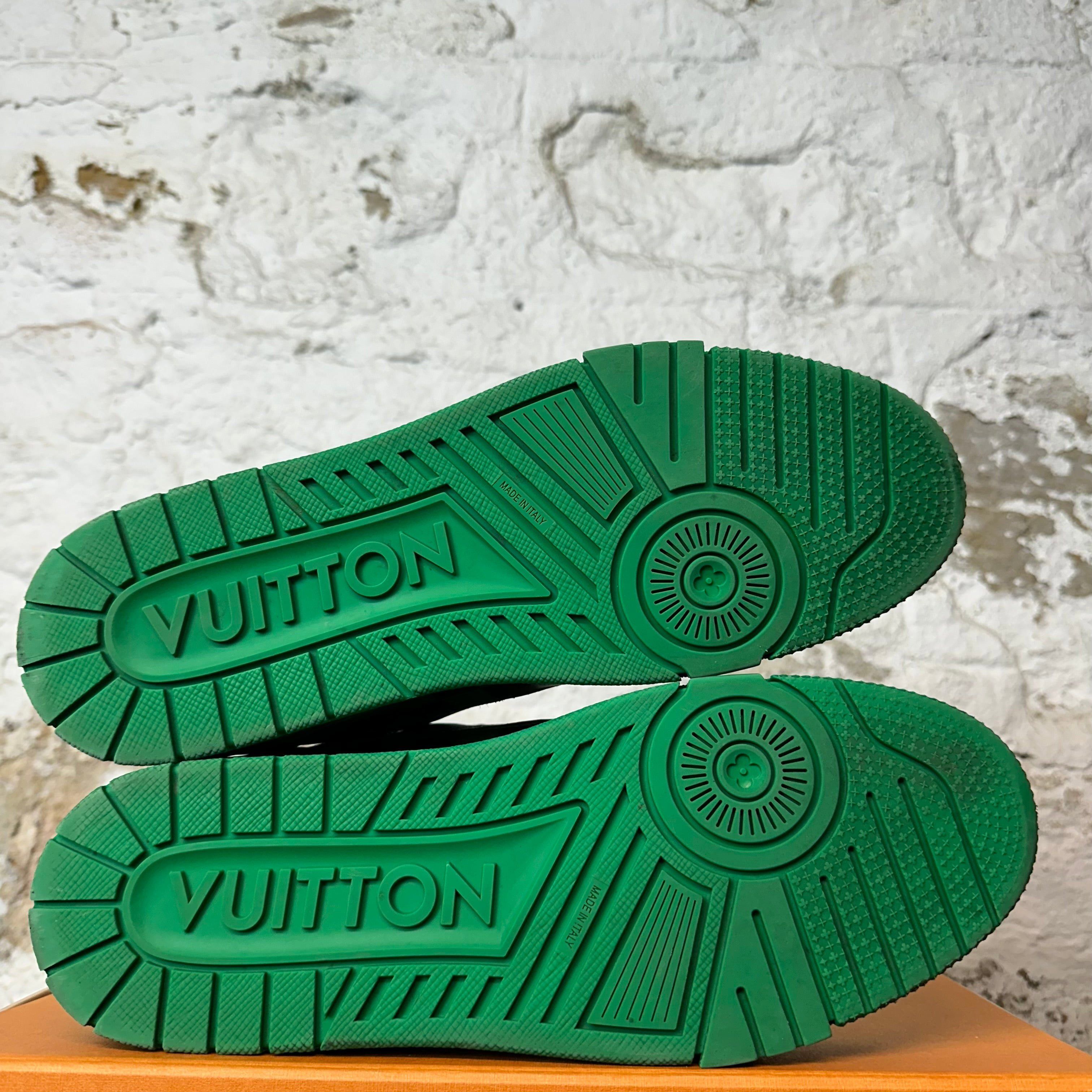 Louis Vuitton Louis Vuitton Damier Green Trainer Sneaker Sz 11.5 (10LV) Size US 11.5 / EU 44-45 - 6 Thumbnail
