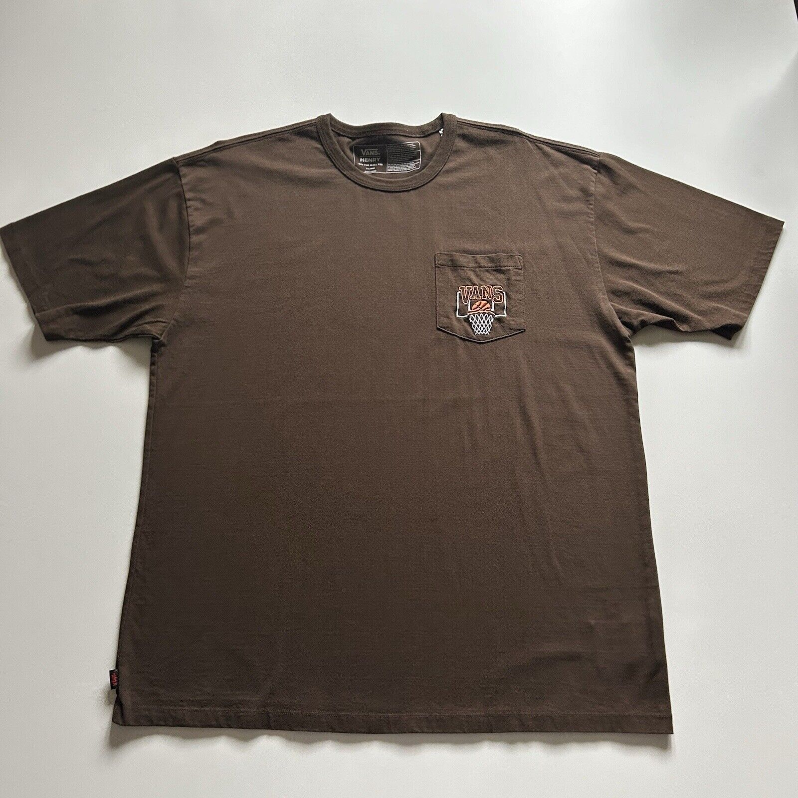 Vans Vans Basketball Pocket T Shirt XL Brown Justin Henry Rare Size US XL / EU 56 / 4 - 1 Thumbnail