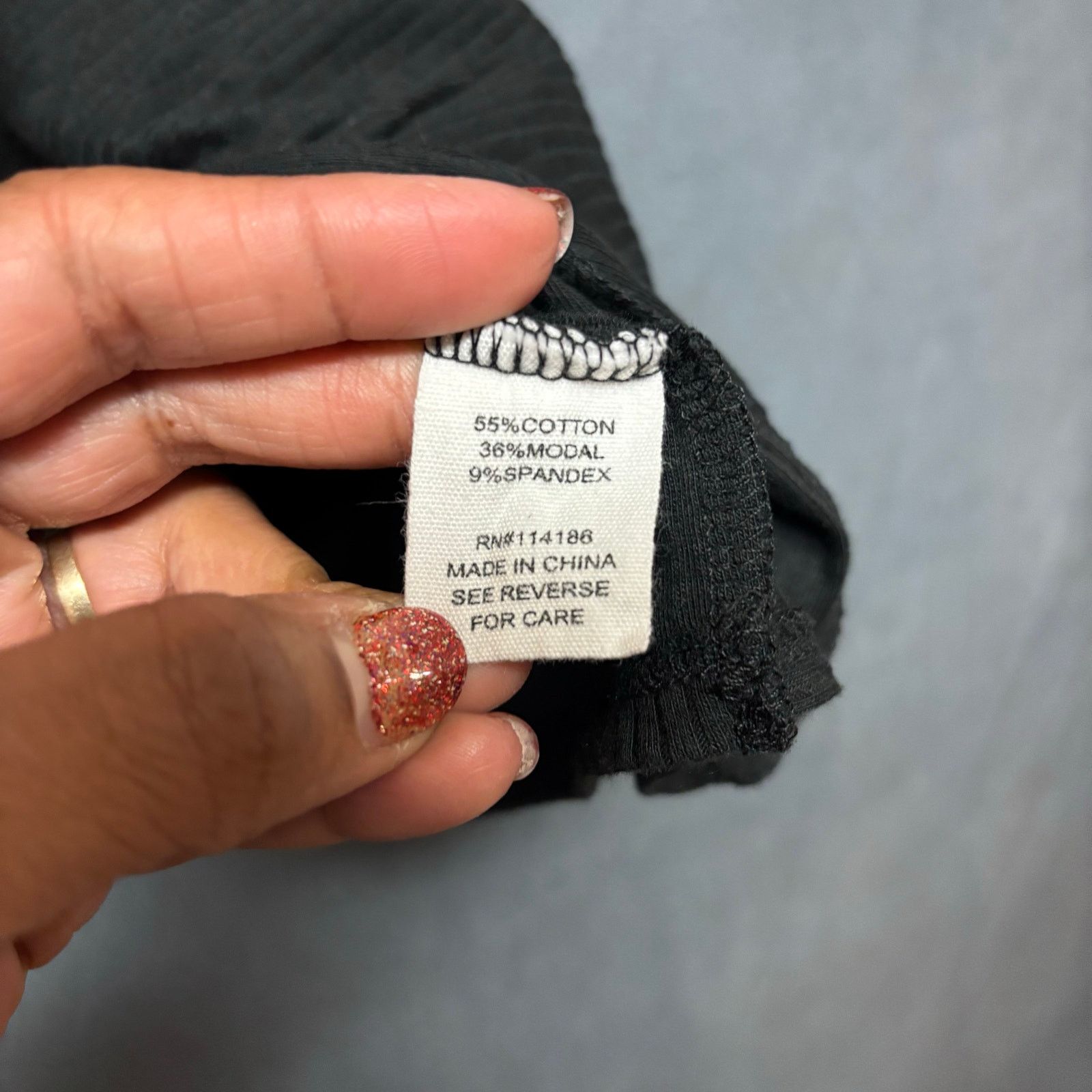 Other Willow Drive Black Ribbed Twist Front Top XL Soft Stretch Size XL / US 12-14 / IT 48-50 - 9 Thumbnail