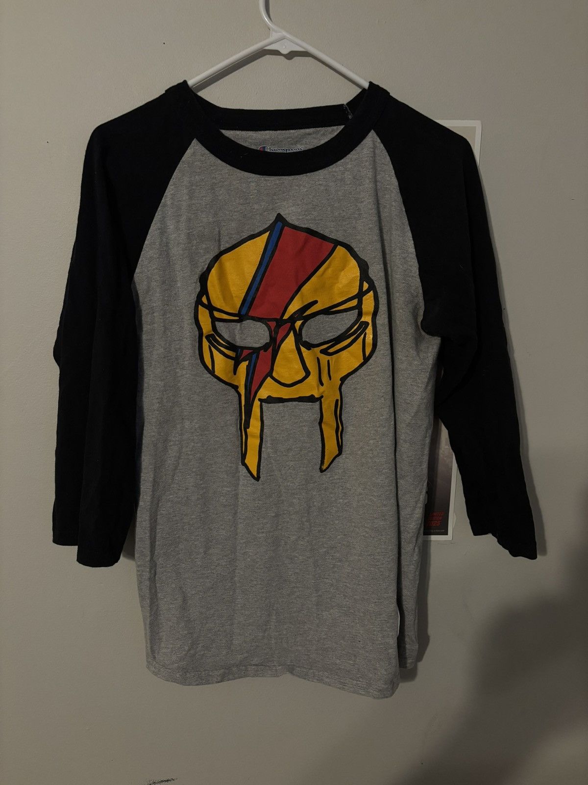 Champion Vintage MF Doom x David Bowie Champion Varsity T-shirt Size US M / EU 48-50 / 2 - 1 Thumbnail