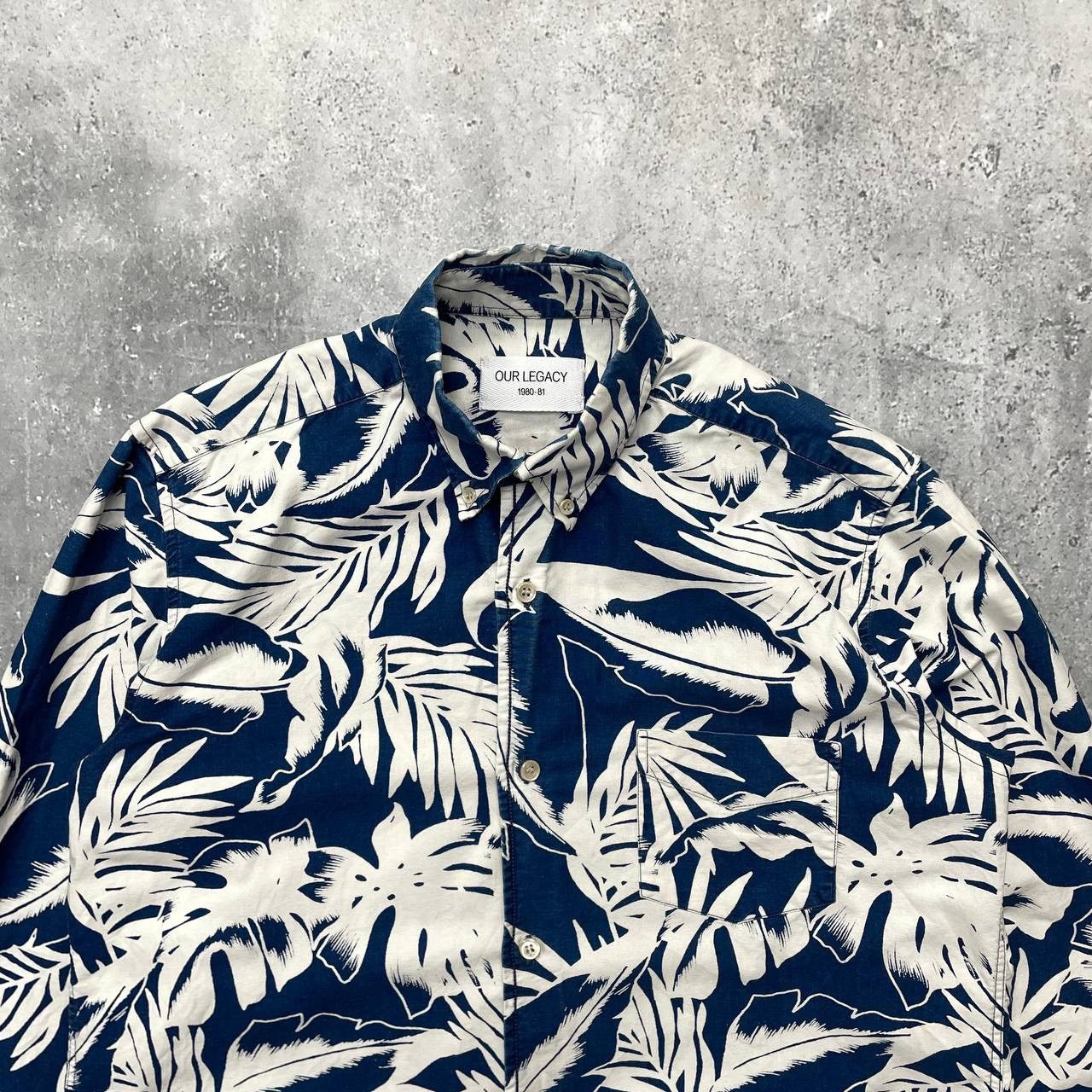 Our Legacy Our Legacy 1980-81 Floral Indigo Long Sleeve Shirt Size S Size US S / EU 44-46 / 1 - 3 Thumbnail