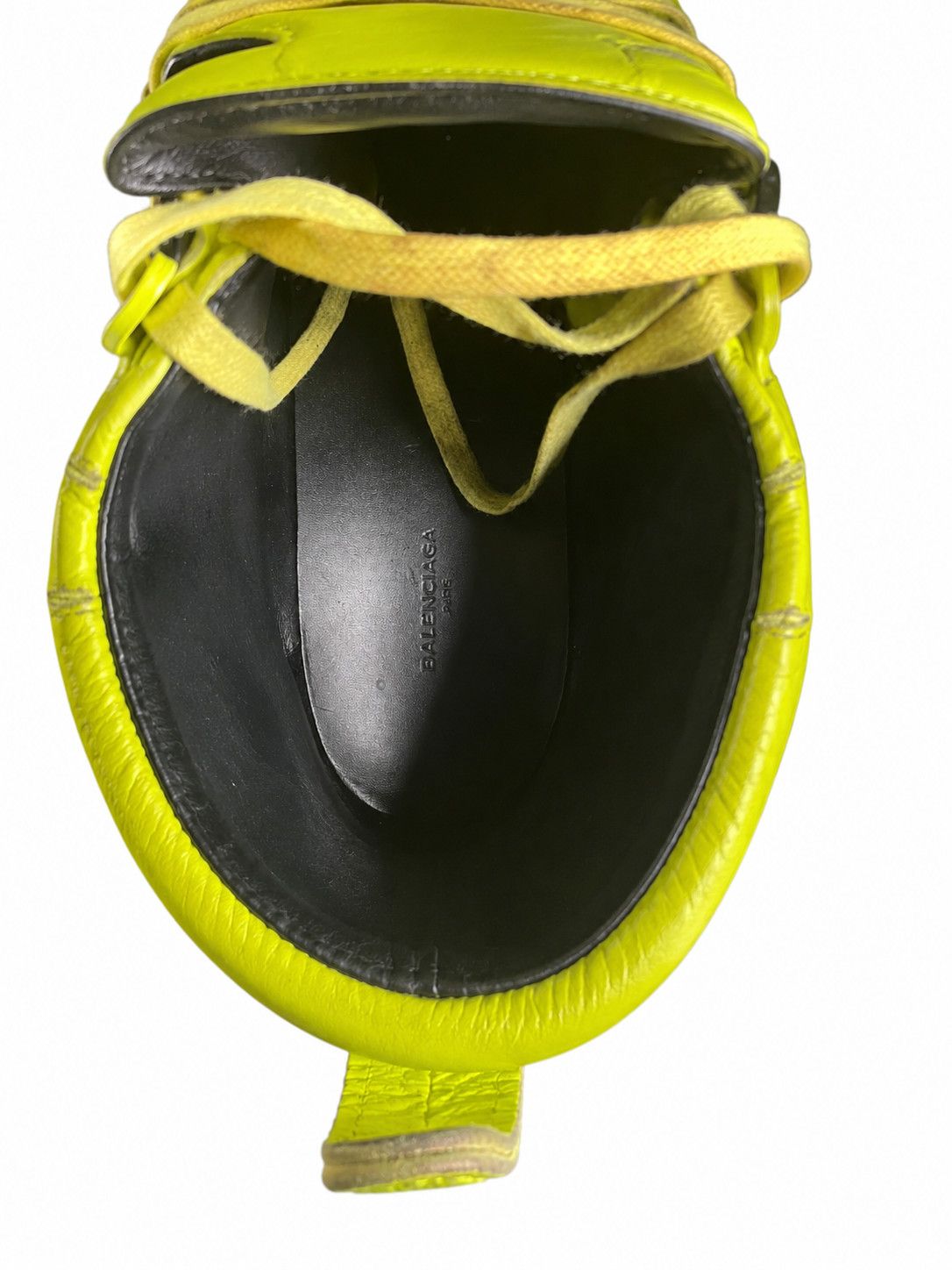 Balenciaga Balenciaga Arena Neon Yellow Leather High Top SZ 9.5 Size US 9.5 / EU 42-43 - 10 Thumbnail