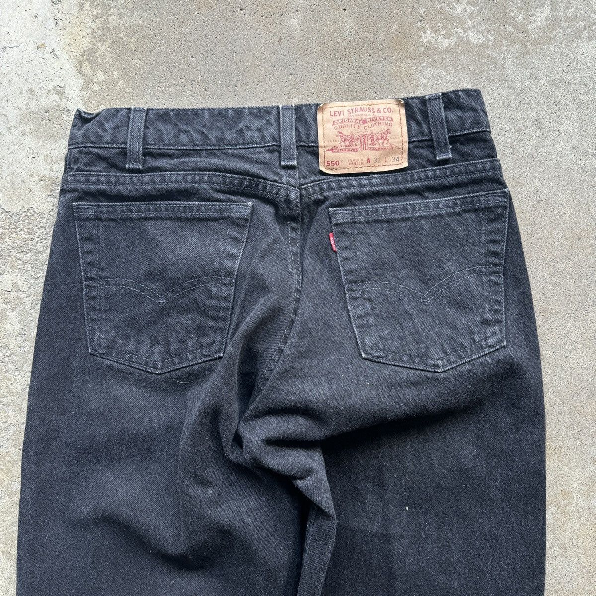 Levi's Vintage 90s Levi's 550 Black Jeans Made in USA Size US 31 - 11 Thumbnail