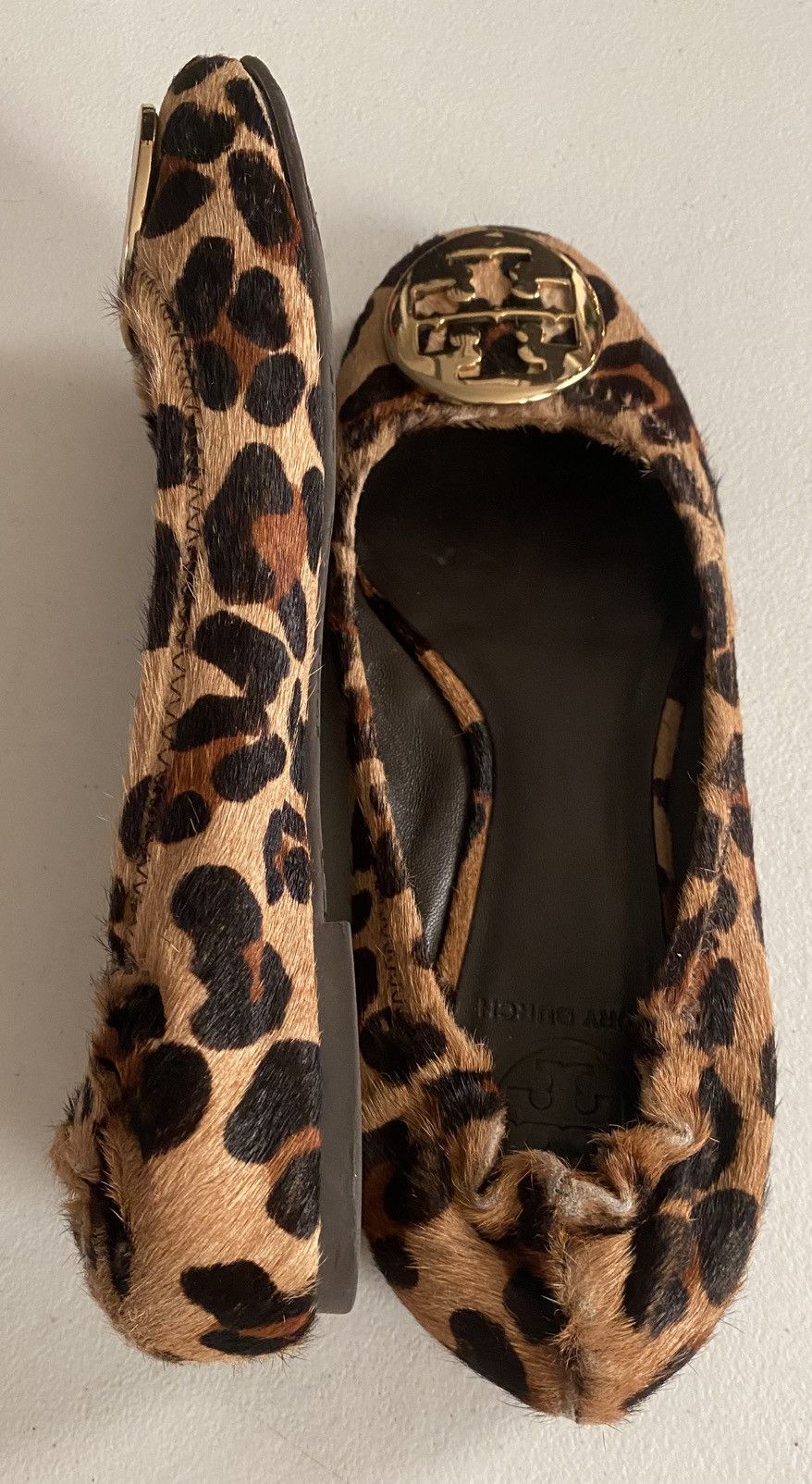 Tory Burch Tory Burch Brown Leopard Print Pony Hair Reva Ballet 7.5 US Size US 7.5 / IT 37.5 - 4 Thumbnail