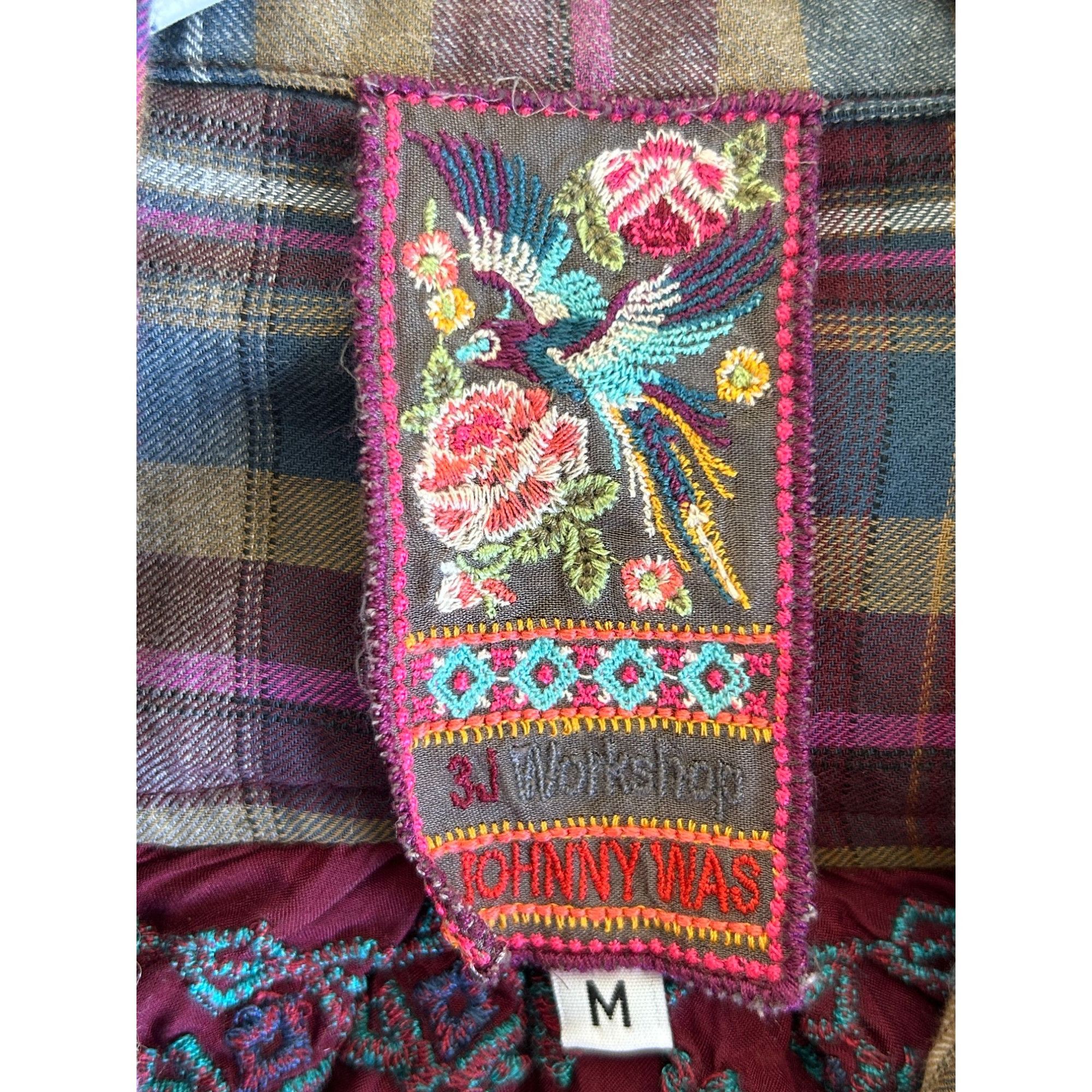 Johnny Was Johnny Was 3J Workshop Lorie Multicolor Plaid Embroidered Bu Size M / US 6-8 / IT 42-44 - 5 Thumbnail