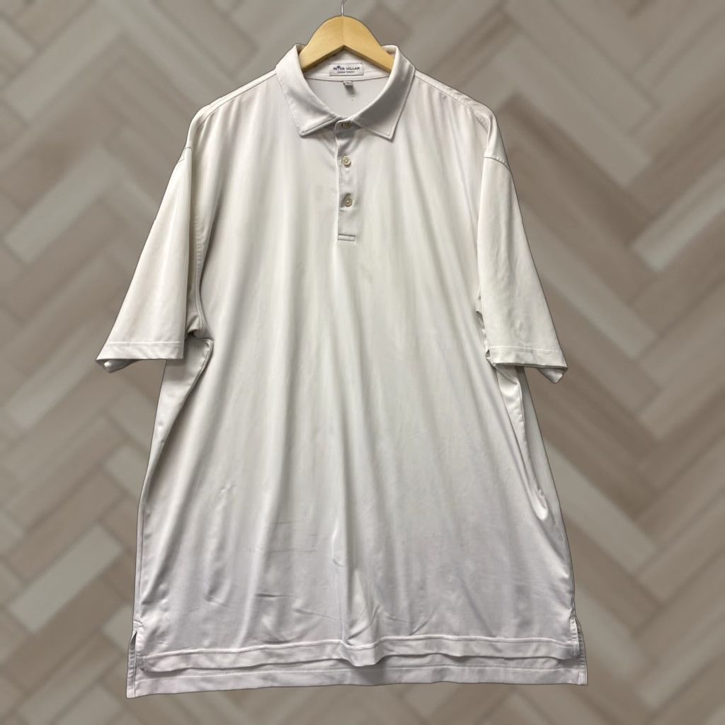 Peter Millar Peter Millar Polo Shirt Men's XL Summer Comfort Performance Stretch White/134-17 Size US XL / EU 56 / 4 - 1 Thumbnail