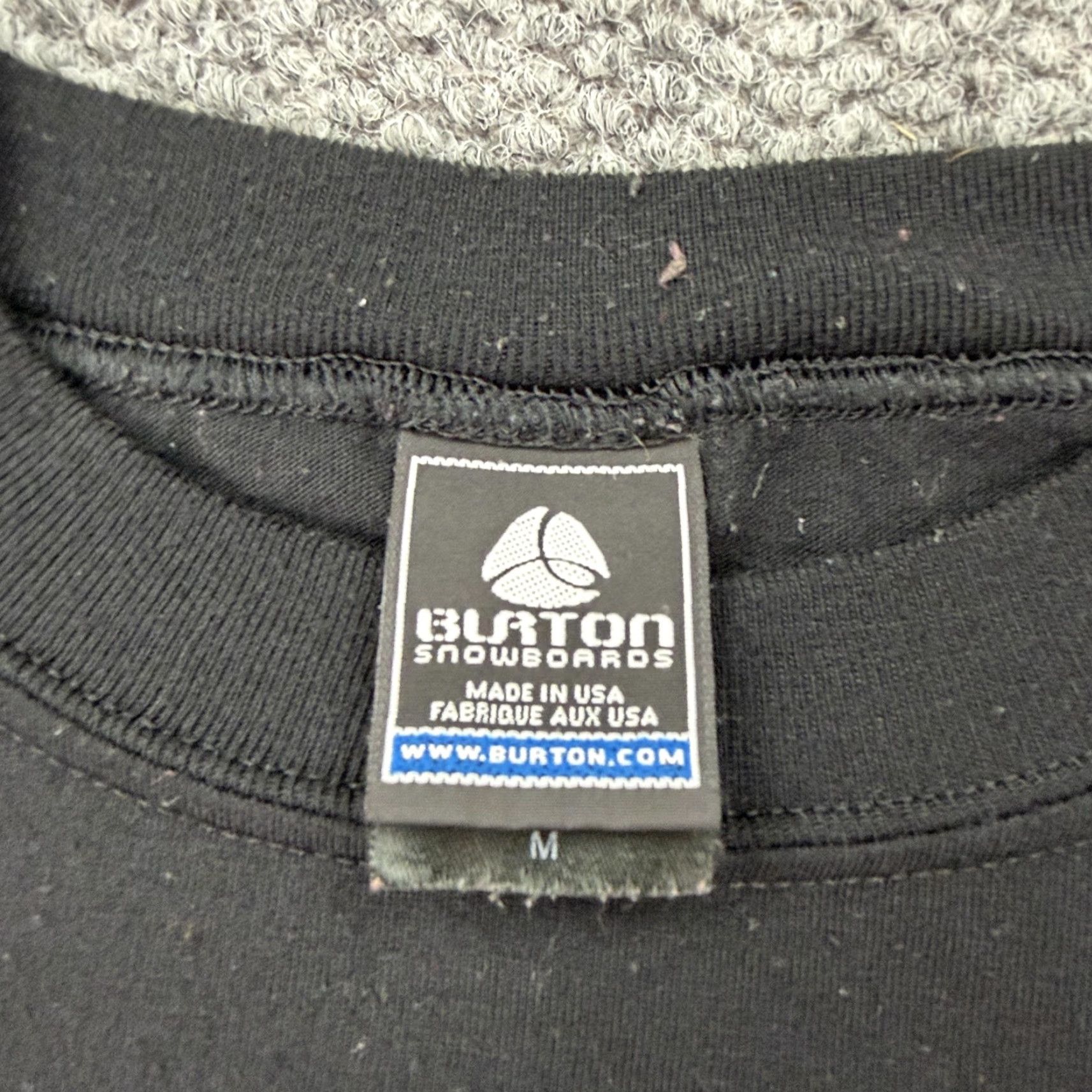 Burton Burton Shirt Mens M Black Long Sleeve Logo Polyester USA Crew Neck Graphic Print Athletic Skiing Shirt Mens Size US M / EU 48-50 / 2 - 4 Thumbnail