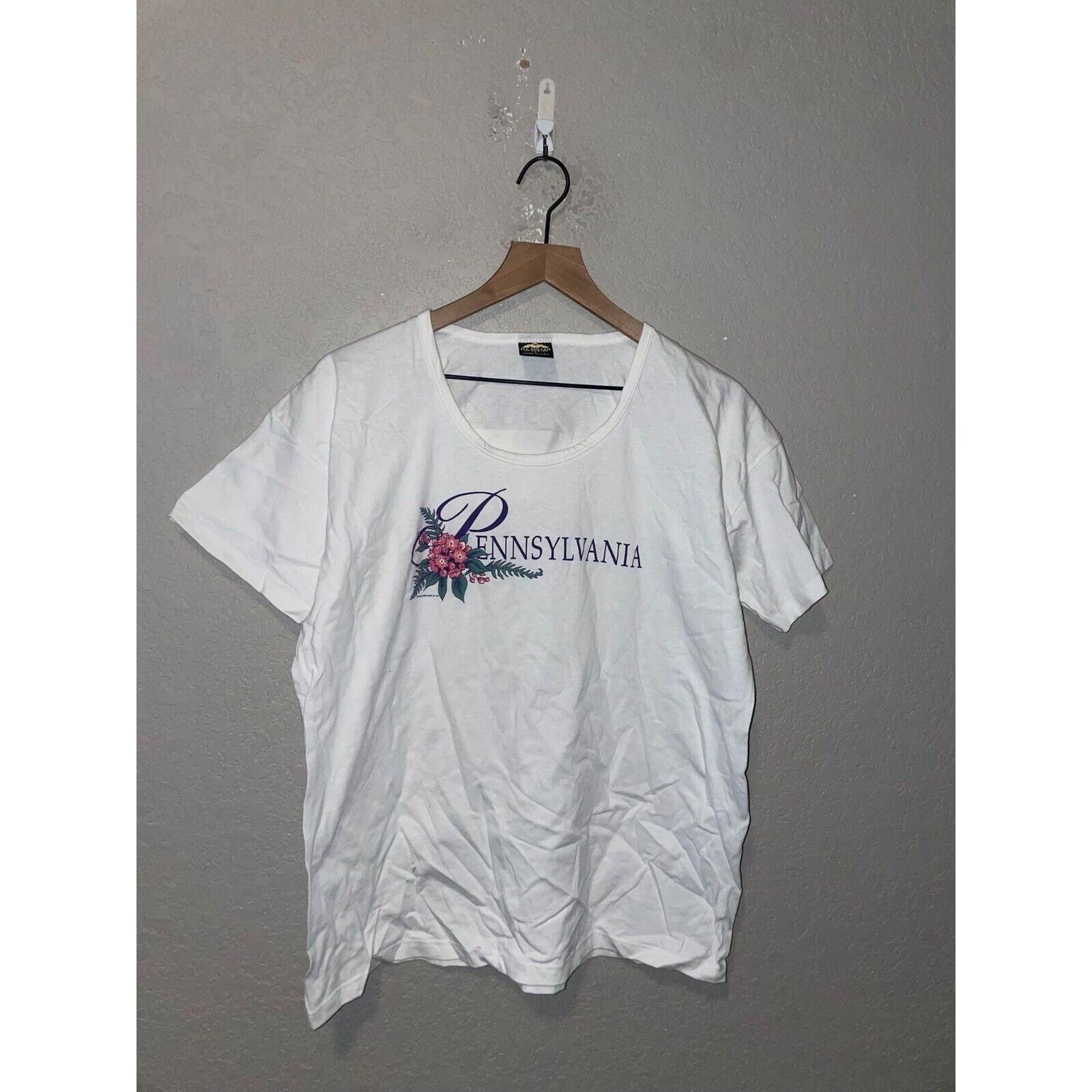 Vintage Womens Vintage Pennsylvania Shirt Flower State Top Tee 90s L Size L / US 10 / IT 46 - 1 Thumbnail