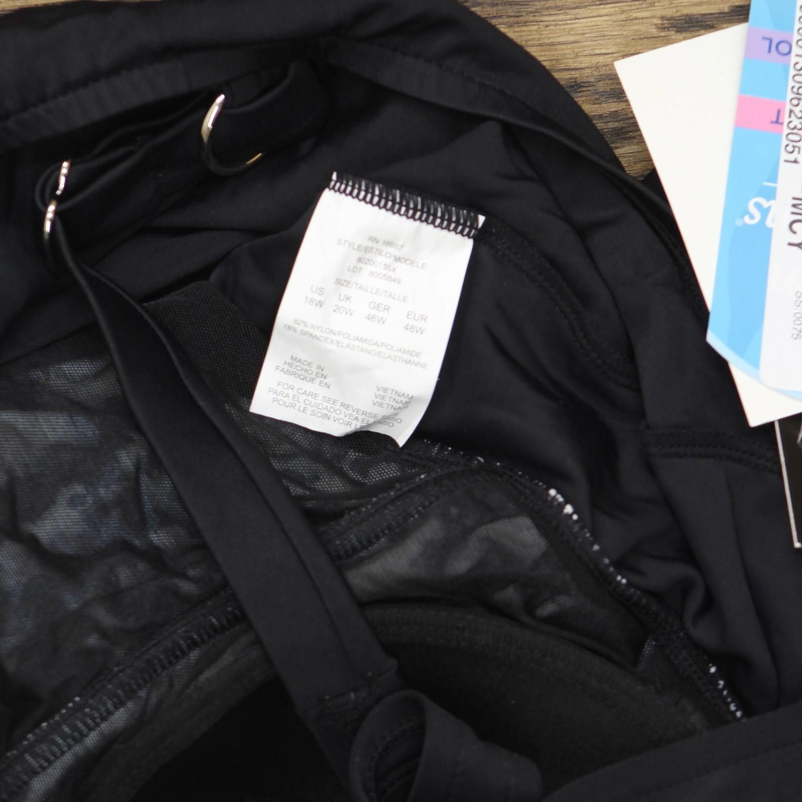 Other Nwt Swim Solutions Piece Swimsuit Feral Stripes Black 18w Size ONE SIZE - 4 Thumbnail