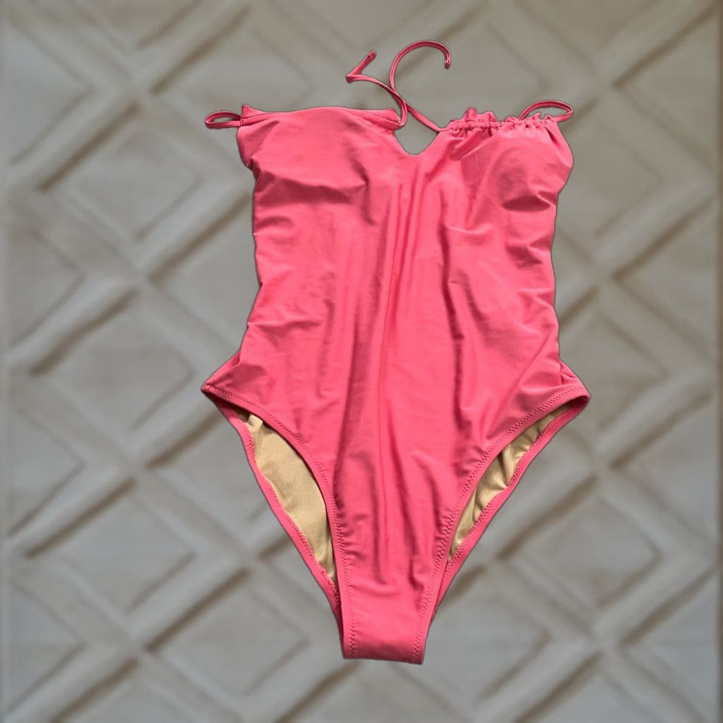 Old Navy Old Navy Swimsuit Womens Large Solid Pink Padded One Piece Backless Bathing Suit Size L / US 10 / IT 46 - 1 Thumbnail